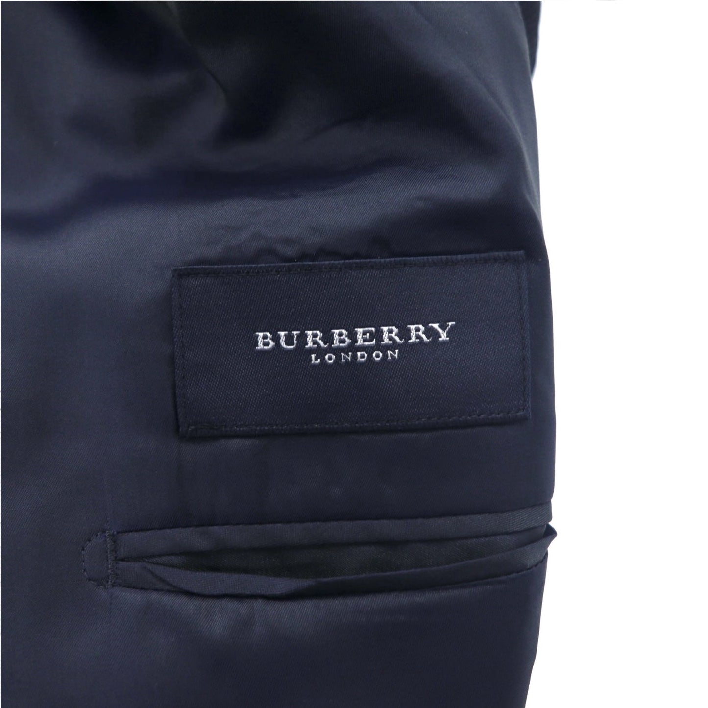 BURBERRY 2B テーラードジャケット スーツ XL ネイビー ウール 羊毛 SUPER 100s 日本製