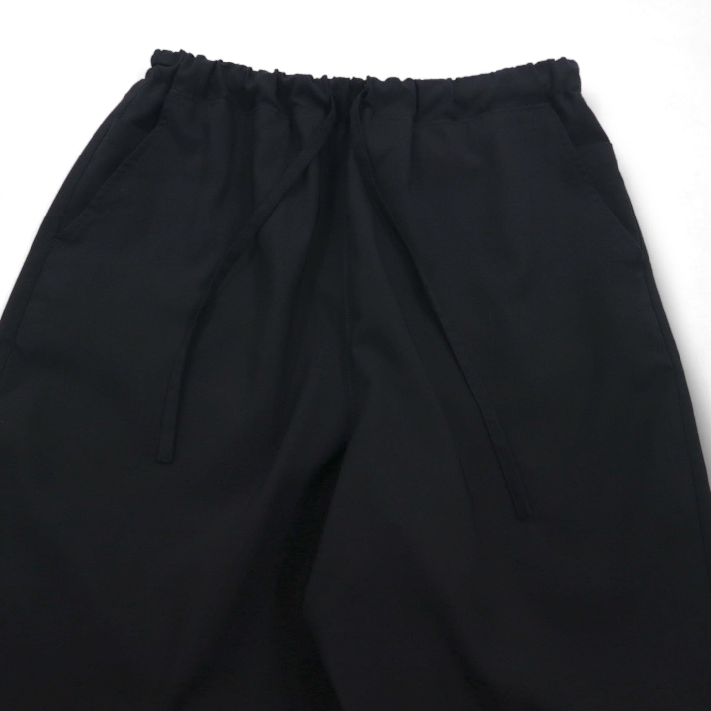 meanswhile ワイド イージーパンツ Dry Smooth Easy PT スラックス L ブラック Reflax ポリエステル ドローコード