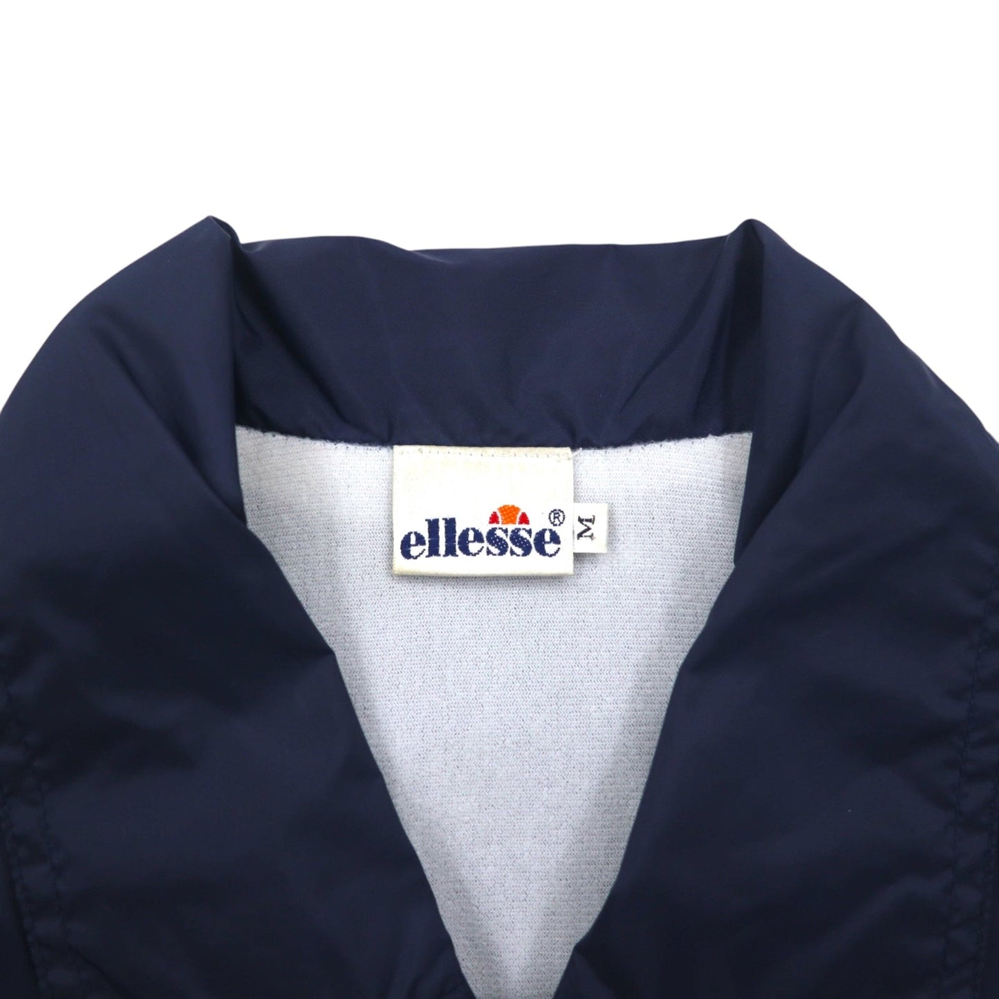 ellesse 90年代 コーチジャケット M ネイビー ポリエステル テープロゴ スナップボタン