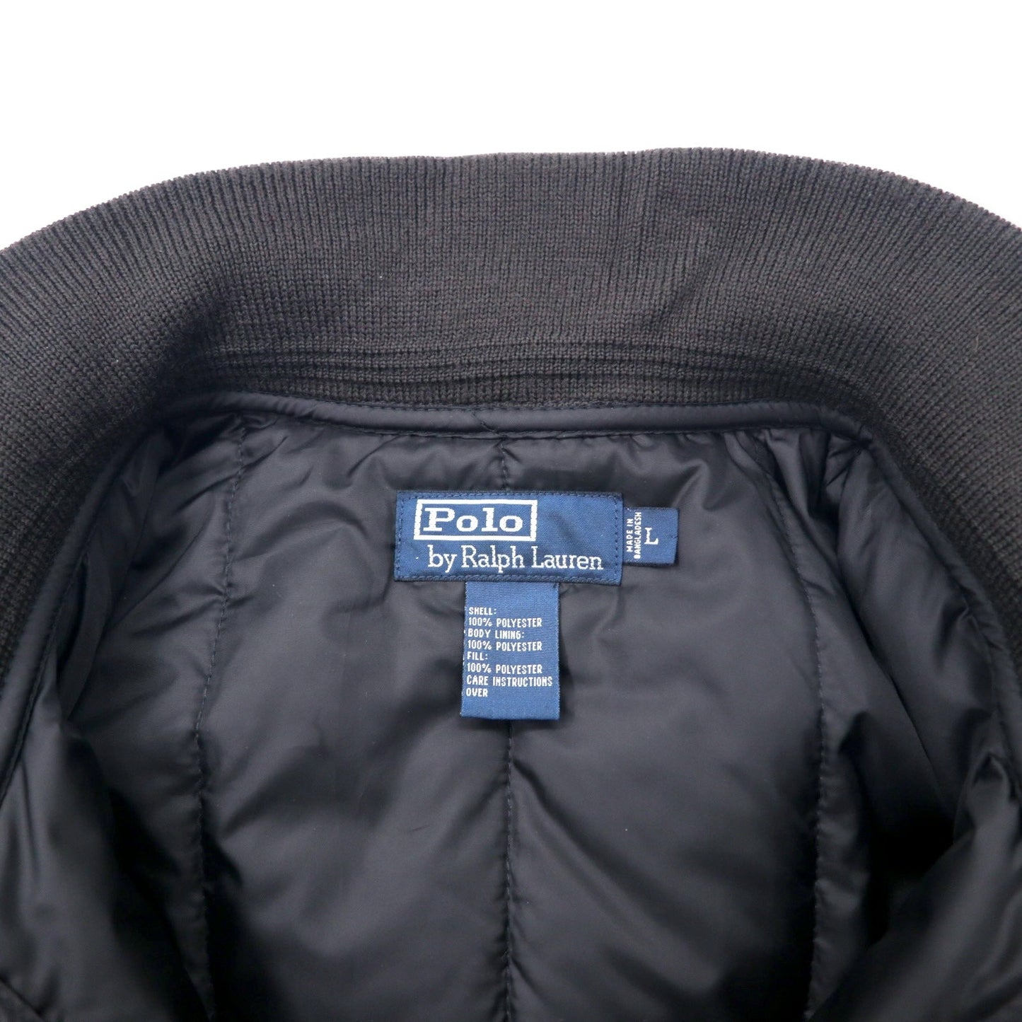 Polo by Ralph Lauren 3WAY ダウンジャケット 中綿 L ブラック ポリエステル キルティングライナー着脱式 パーカー着脱式 TROOPER JACKET