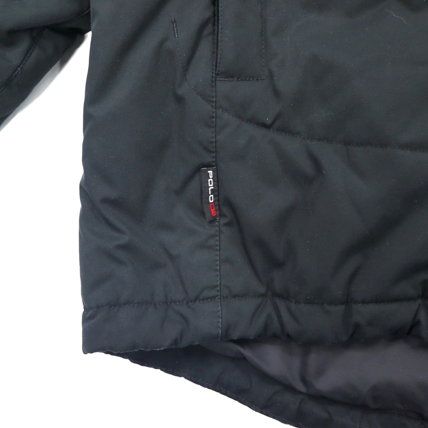 Polo by Ralph Lauren 3WAY ダウンジャケット 中綿 L ブラック ポリエステル キルティングライナー着脱式 パーカー着脱式 TROOPER JACKET