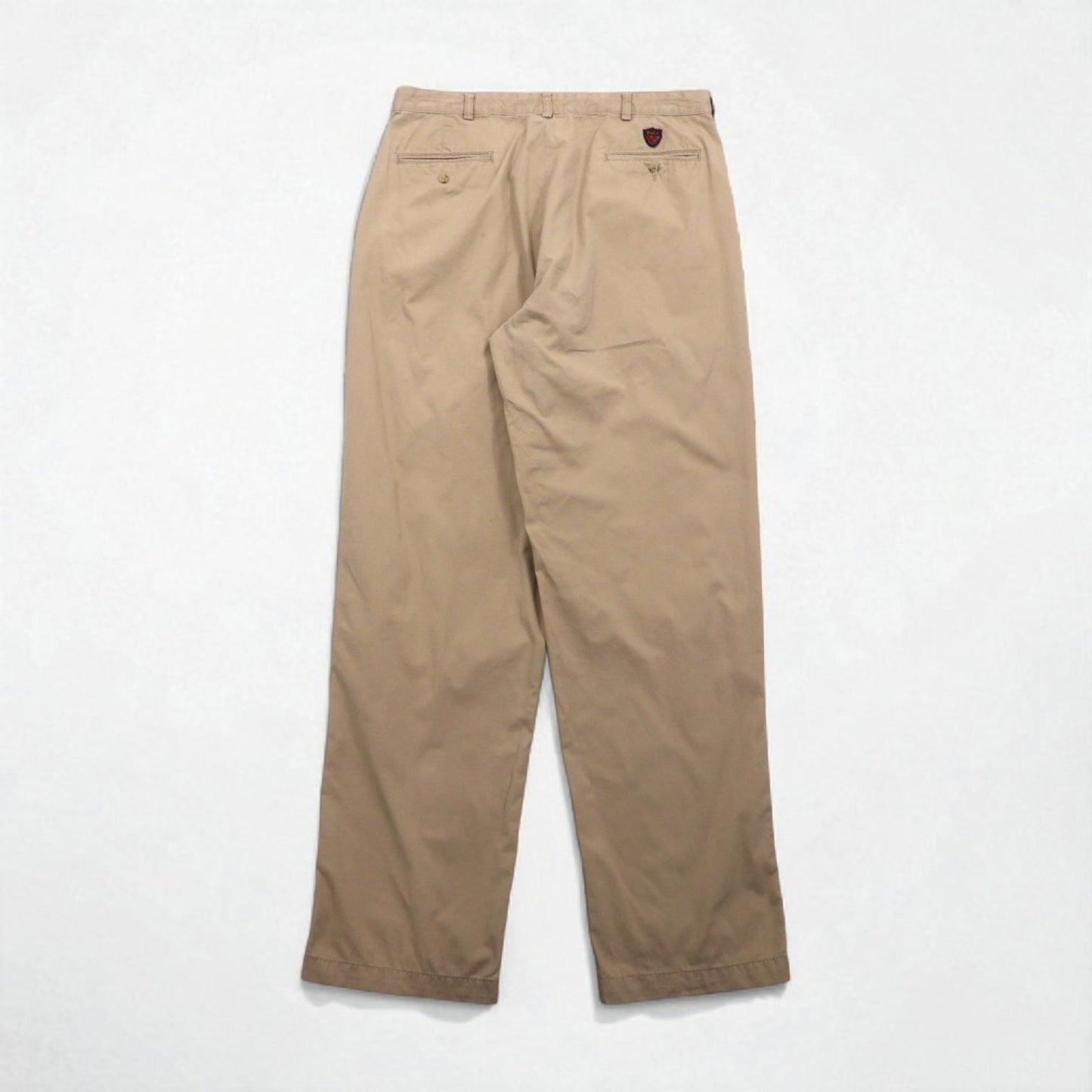 POLO GOLF RALPH LAUREN 90年代 2タック ワイド チノパンツ L ベージュ コットン
