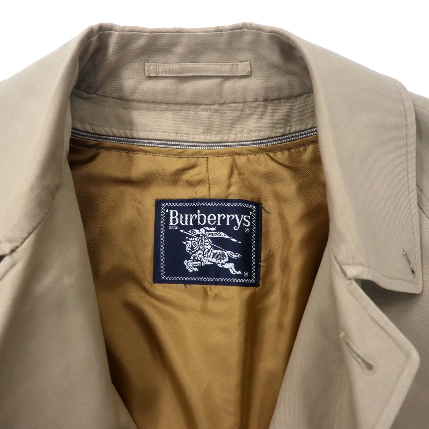 Burberrys ステンカラーコート バルマカーンコート 170 ベージュ コットン グレンチェックライナー着脱式 比翼 オールド 日本製