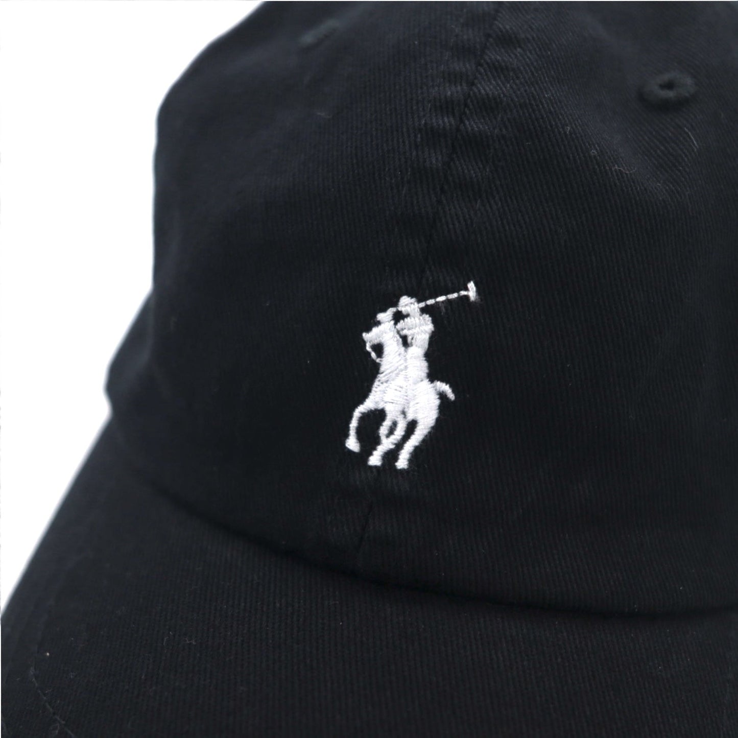 POLO RALPH LAUREN 6パネルキャップ 59cm ブラック コットン スモールポニー刺繍