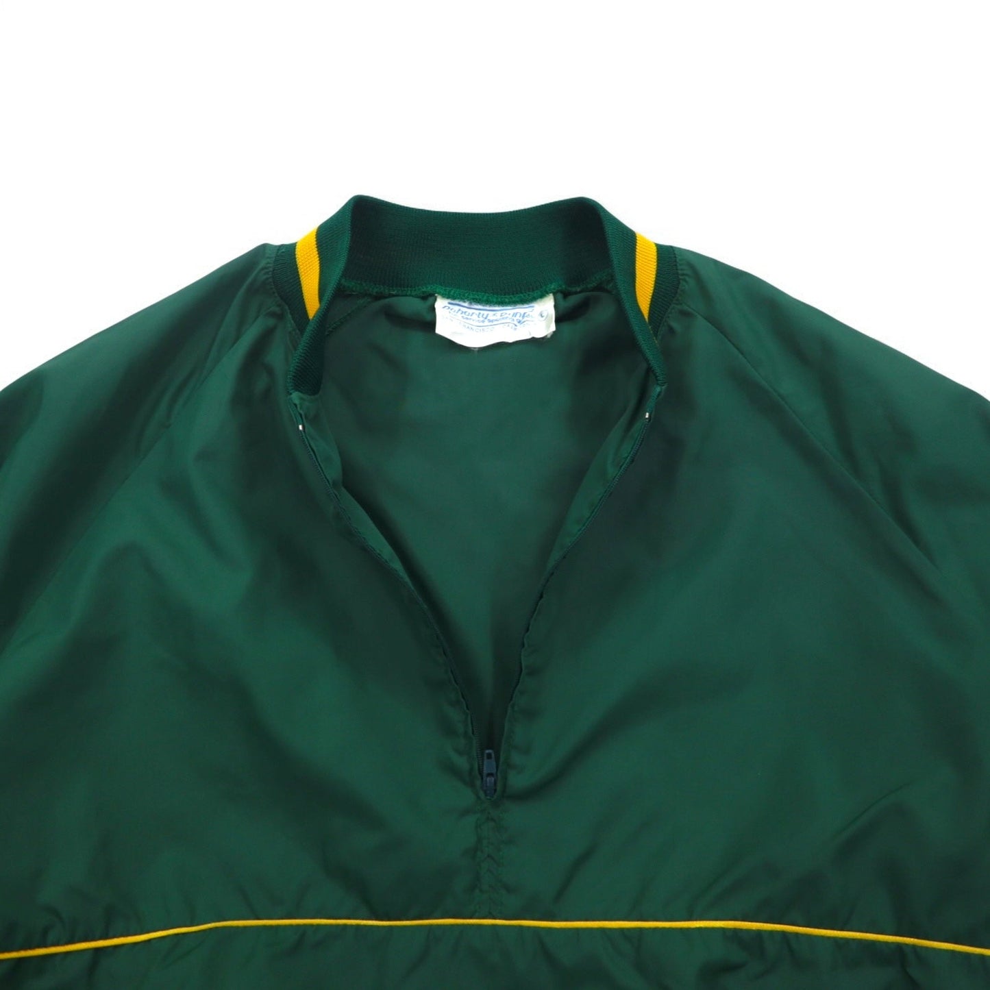 USA製 90年代 DOHERTY DUNNE リブライン ハーフジップ ナイロンジャケット ピステ L グリーン