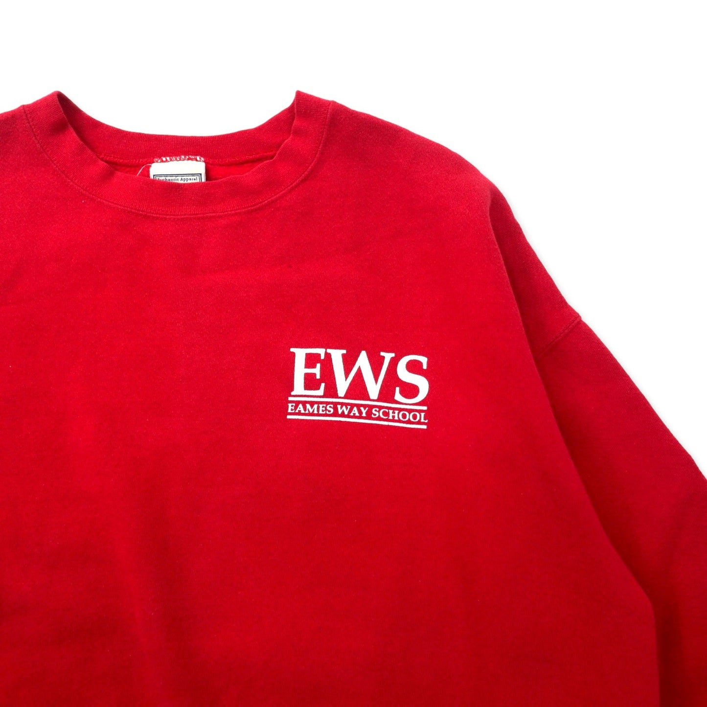 Lee カレッジ プリント スウェット XL レッド コットン heavyweight バックプリント EWS ホンジュラス製