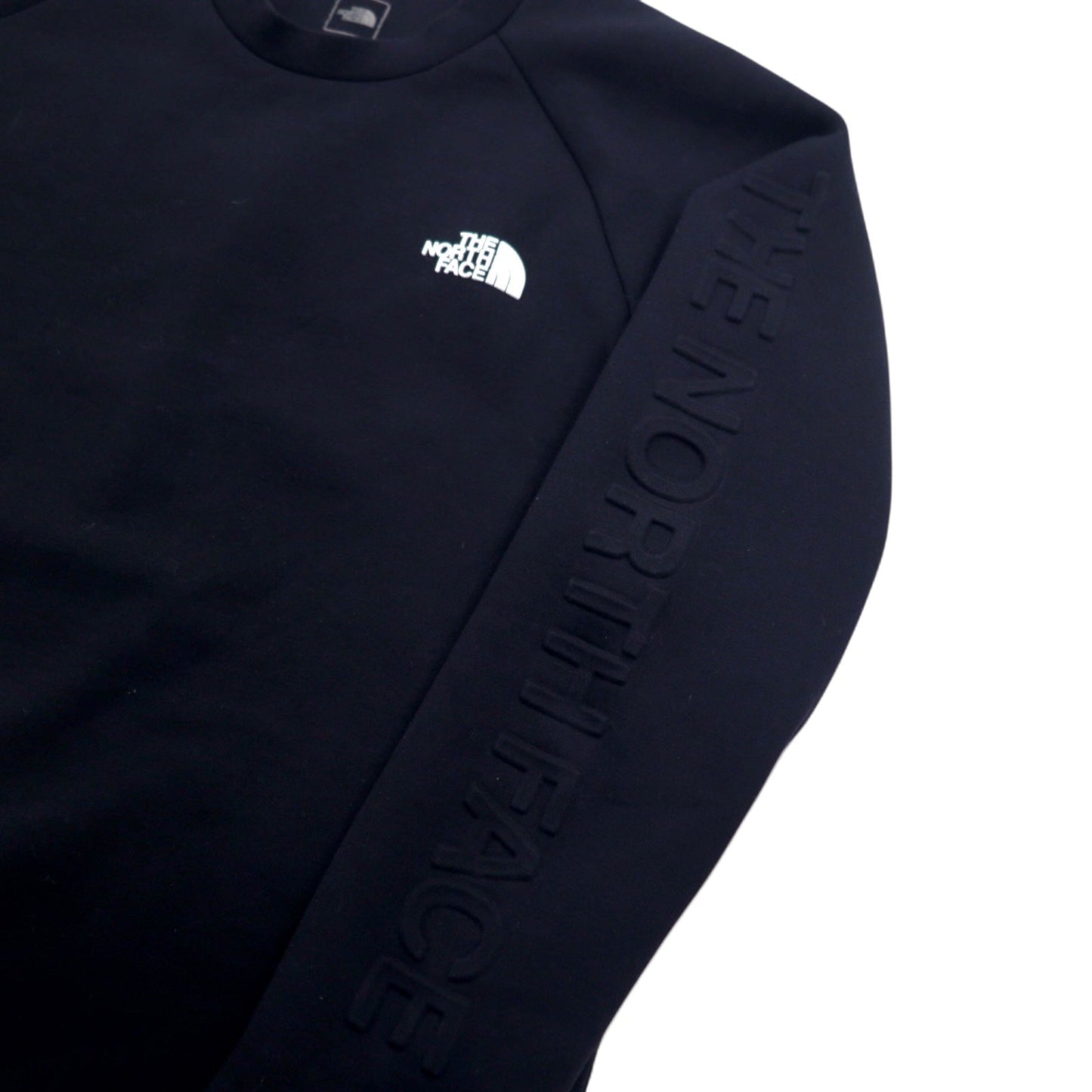THE NORTH FACE テックエアースウェット M ブラック ポリエステルレーヨン 袖ロゴ Tech Air Sweat Crew NT12087