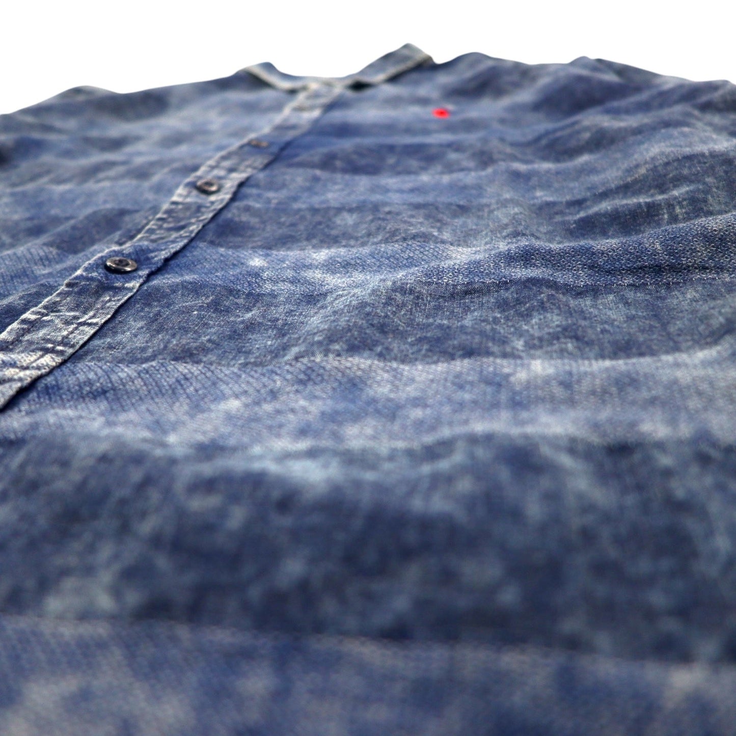 Polo by Ralph Lauren 90年代 ケミカルウォッシュ ボーダー シャツ XXL ブルー スモールポニー刺繍