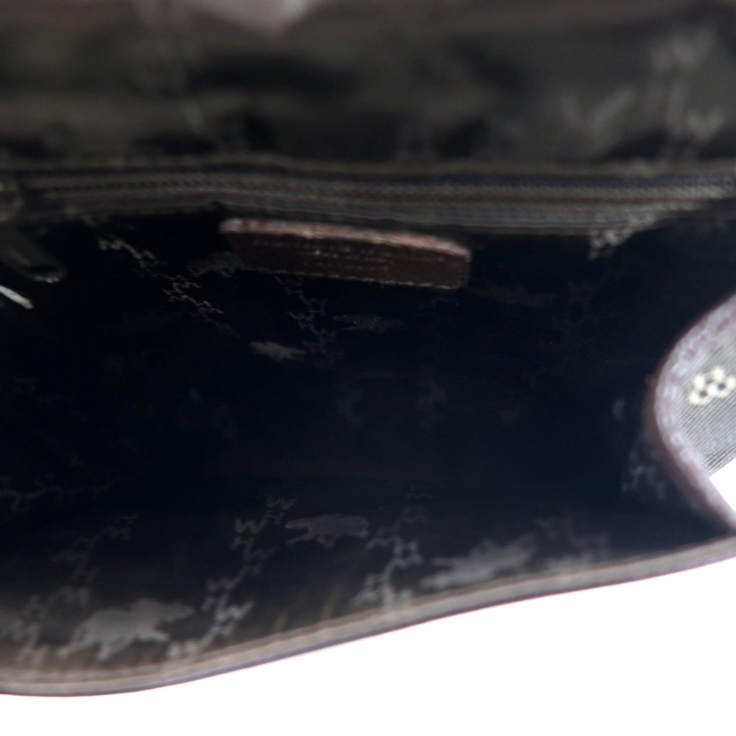 HUNTING WORLD イタリア製 モノグラム クロスボディバッグ ショルダーバッグ ブラウン キャンバス ロゴ 総柄