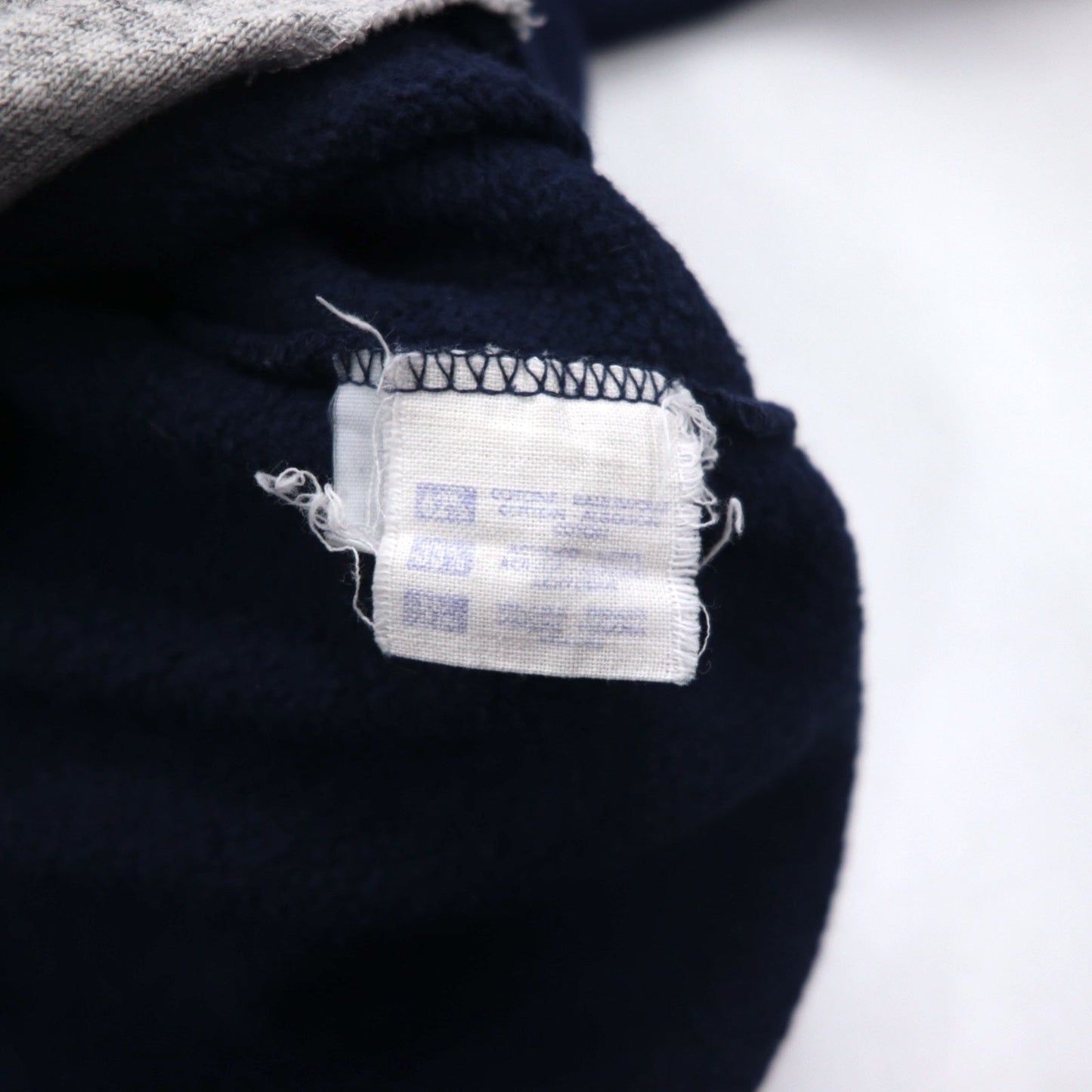 Champion イタリア製 90年代 オーバーサイズ フルジップパーカー M ネイビー ワンポイントロゴ刺繍