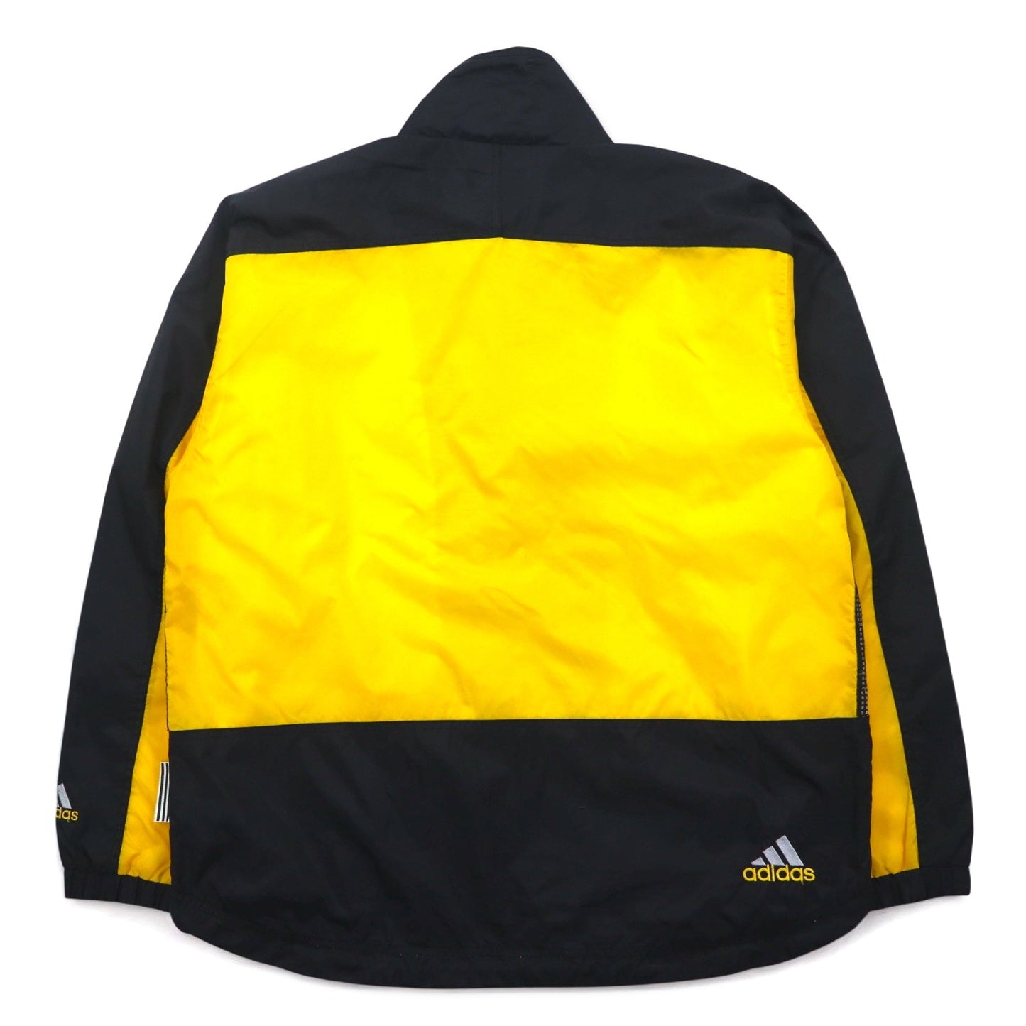 adidas 90年代 万国旗タグ シェルジャケット M ブラック イエロー ナイロン