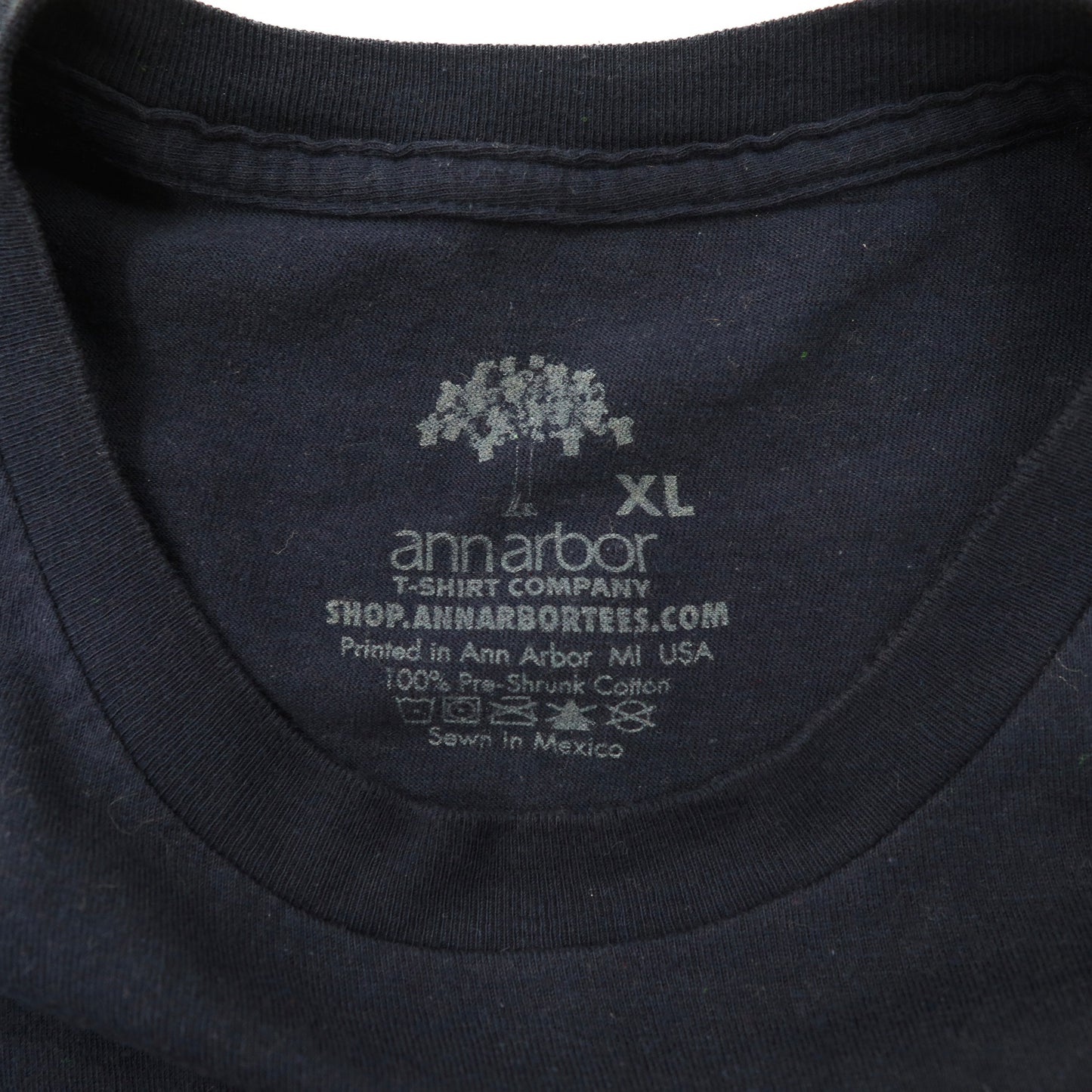 ann aranr プリントTシャツ XL ネイビー コットン 星条旗 Fire & Rescue Maltese Cross Firefighter Fire Courage Honor メキシコ製