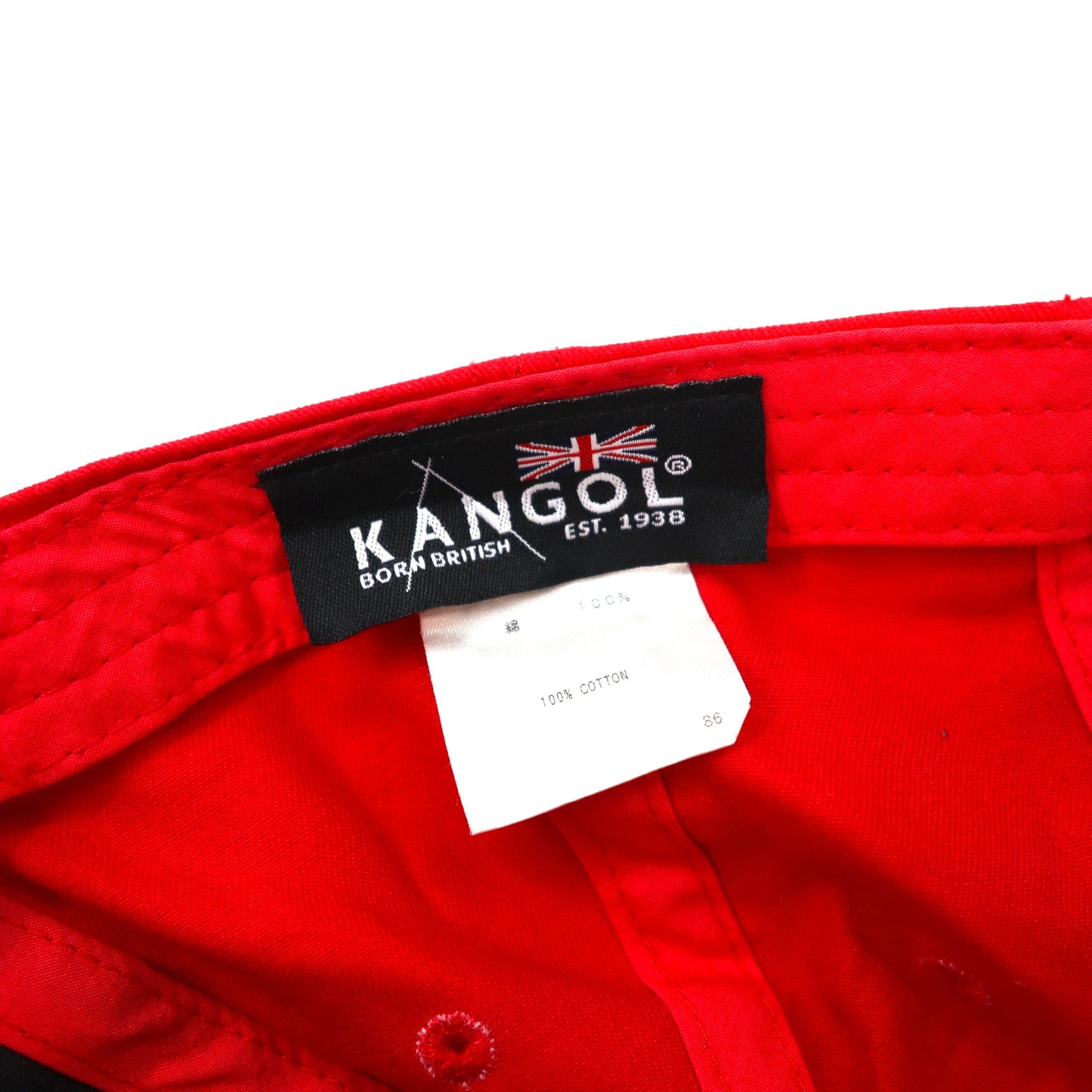 KANGOL 6パネルキャップ ONE レッド コットン
