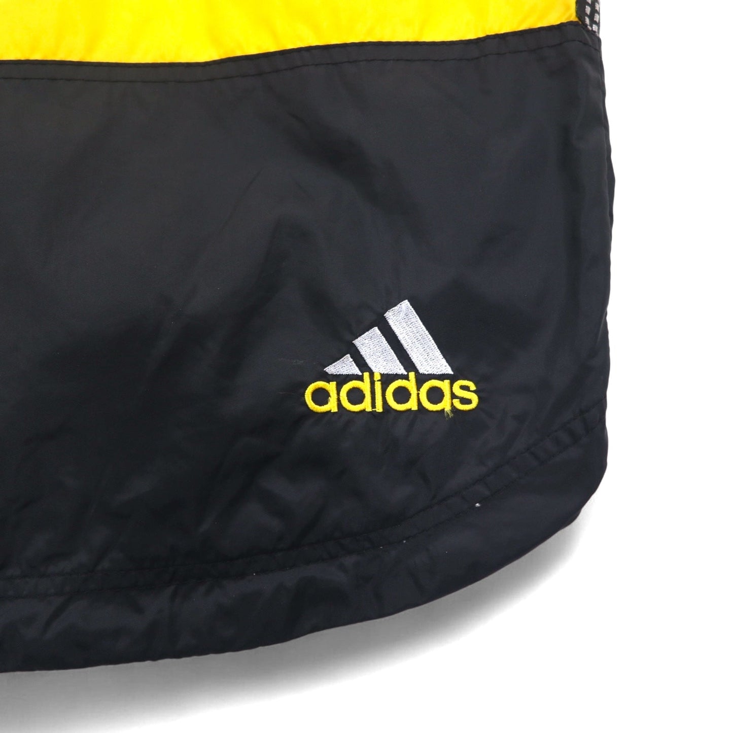 adidas 90年代 万国旗タグ シェルジャケット M ブラック イエロー ナイロン