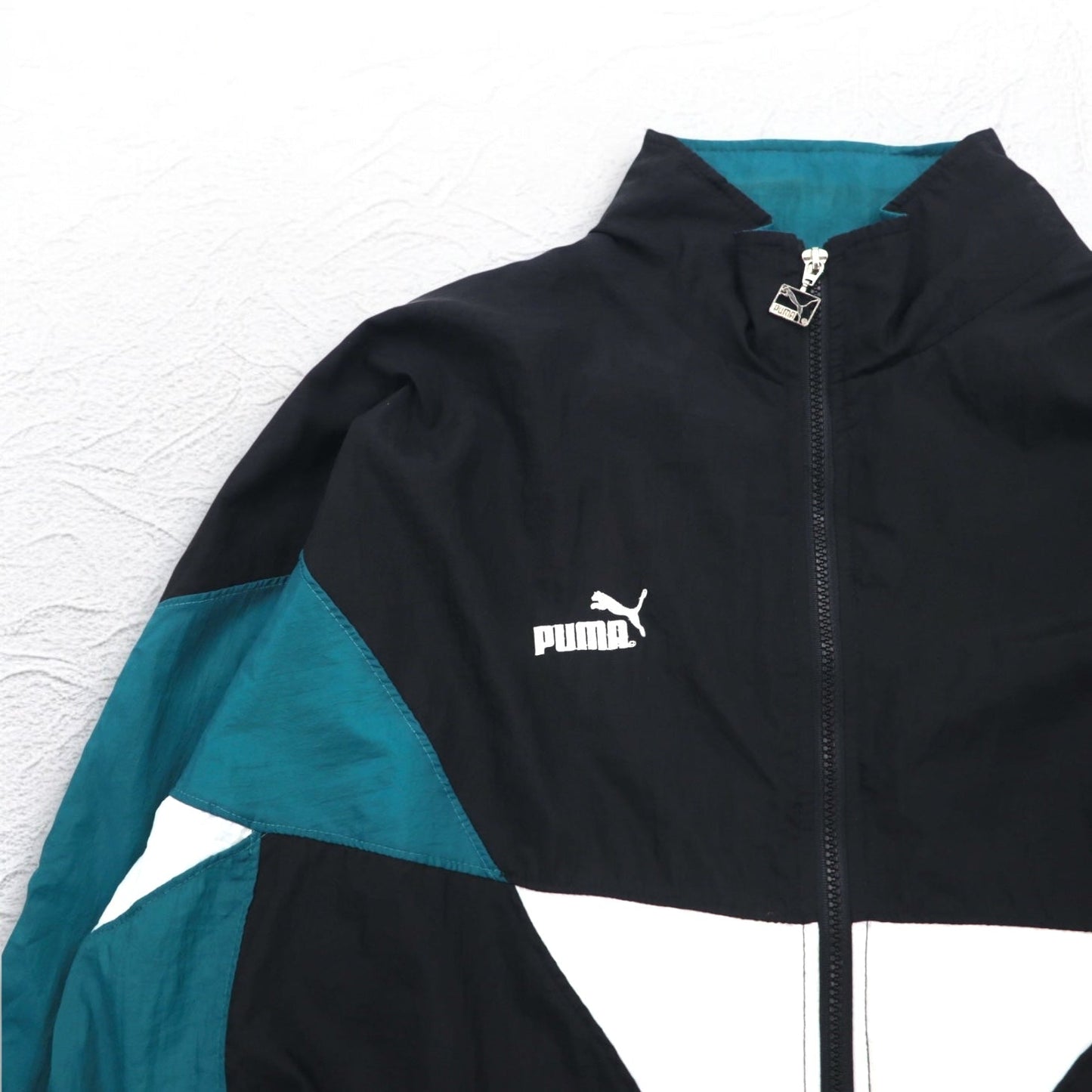 PUMA 90年代 トラックジャケット ジャージ セットアップ L ブラック ナイロン