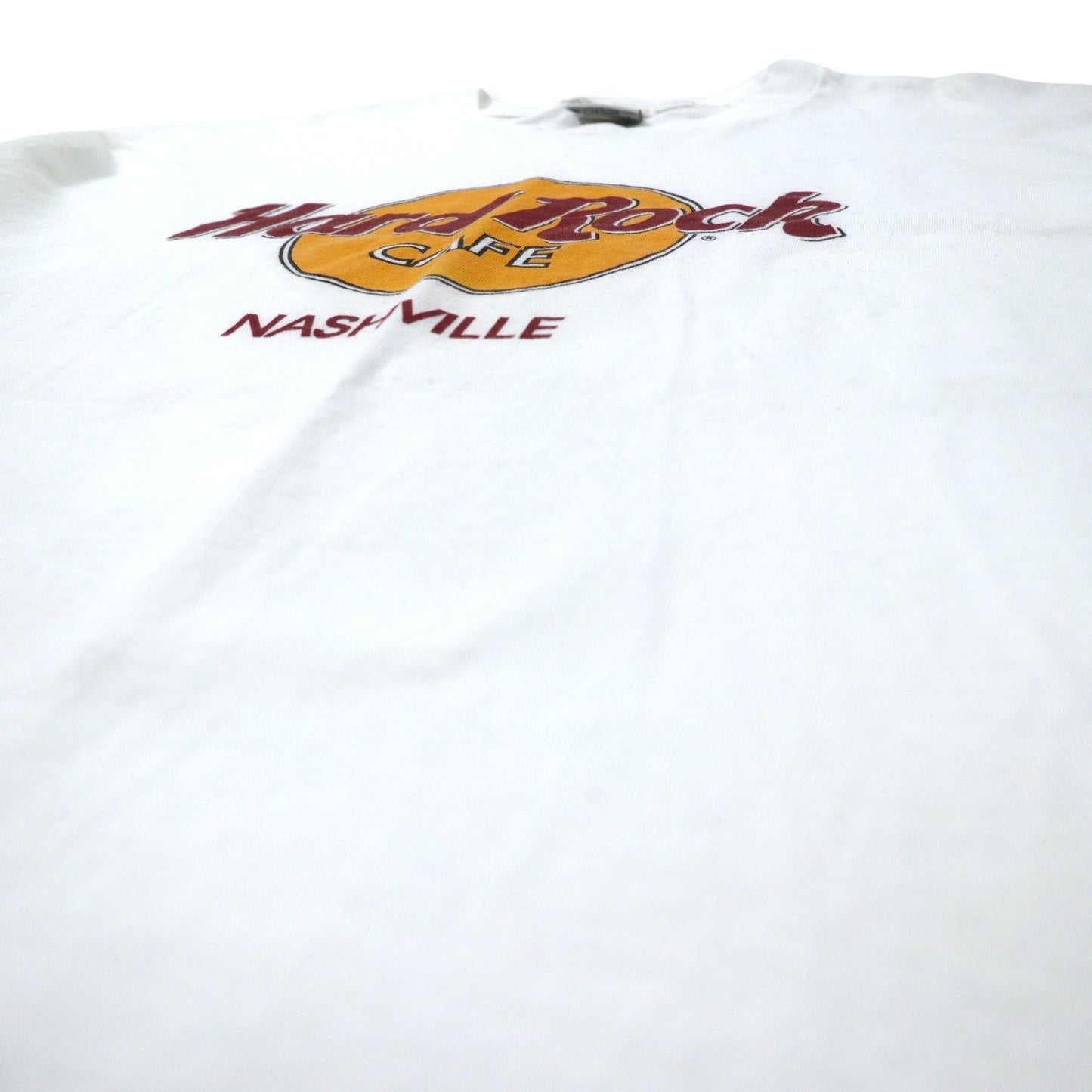 Hard Rock CAFE USA製 90年代 ロゴプリント Tシャツ XL ホワイト コットン NASHVILLE ビッグサイズ