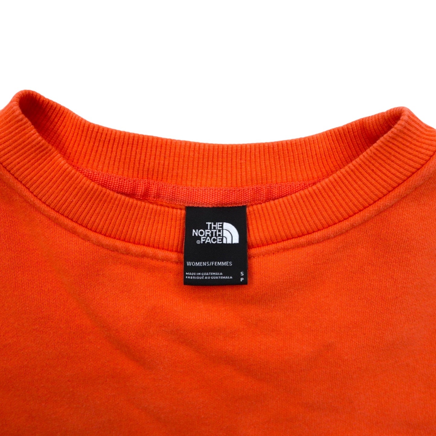 THE NORTH FACE オーバーサイズ スウェット S オレンジ コットン ワンポイントロゴ刺繍
