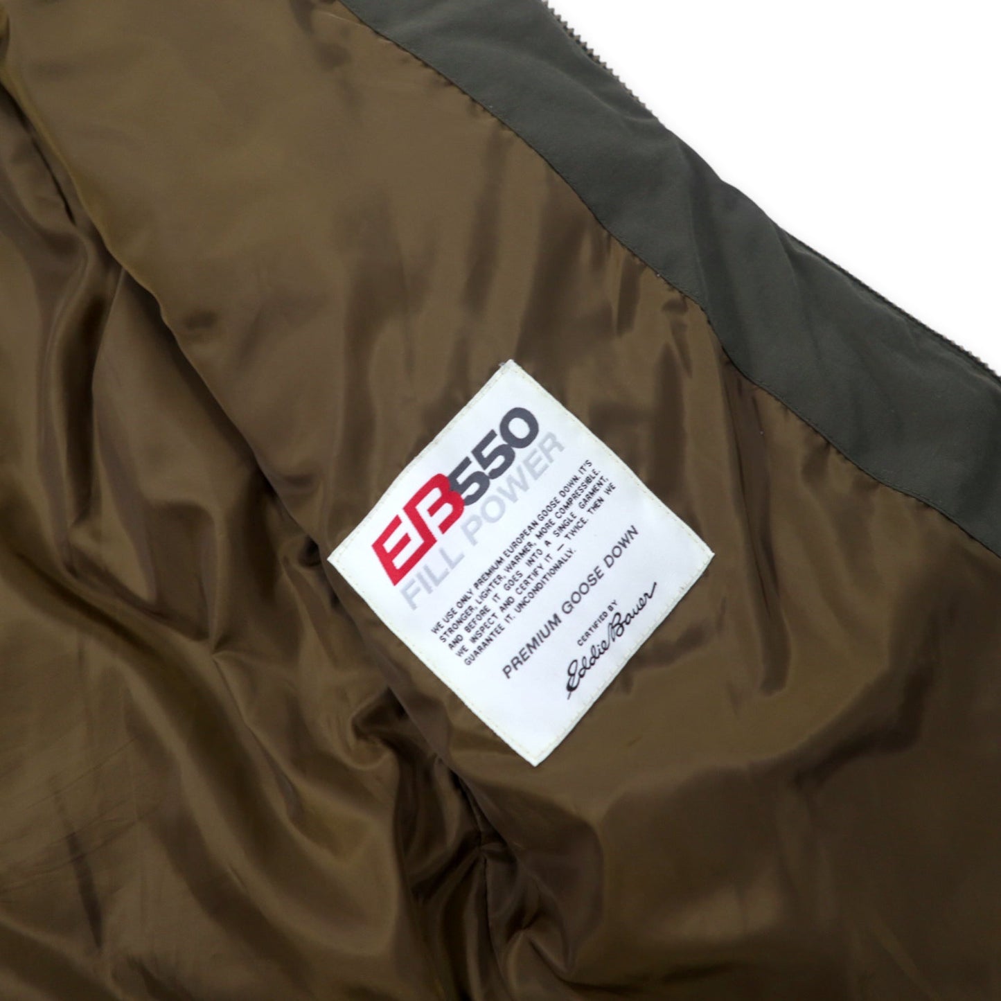 Eddie Bauer ゲッデスパーカー BAUER DOWN ダウンジャケット M カーキ コットン ナイロン TALONジップ 60/40クロス 防水 EB550 フィルパワー STORMREPEL GEDDES PARKA 復刻