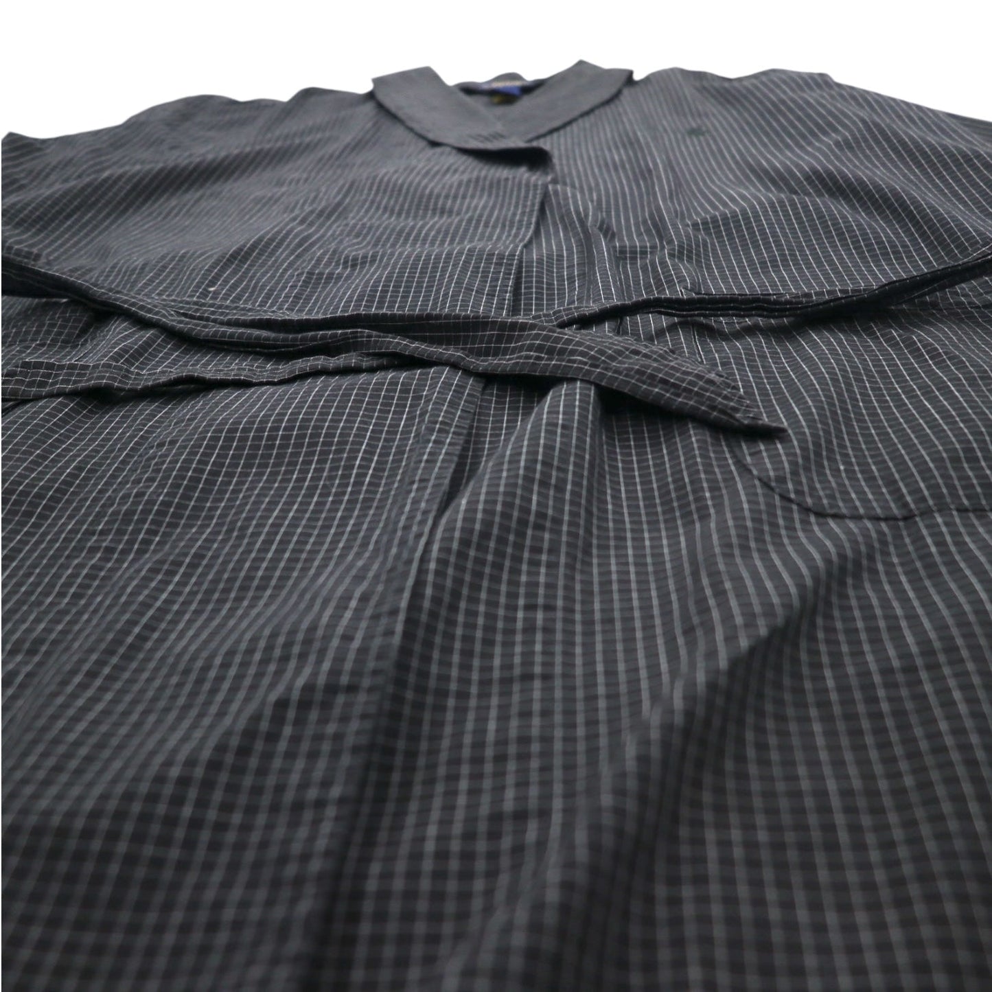 POLO RALPH LAUREN ローブコート ガウン M ブラック チェック ベルト付き Woven Robe Soho Plaid
