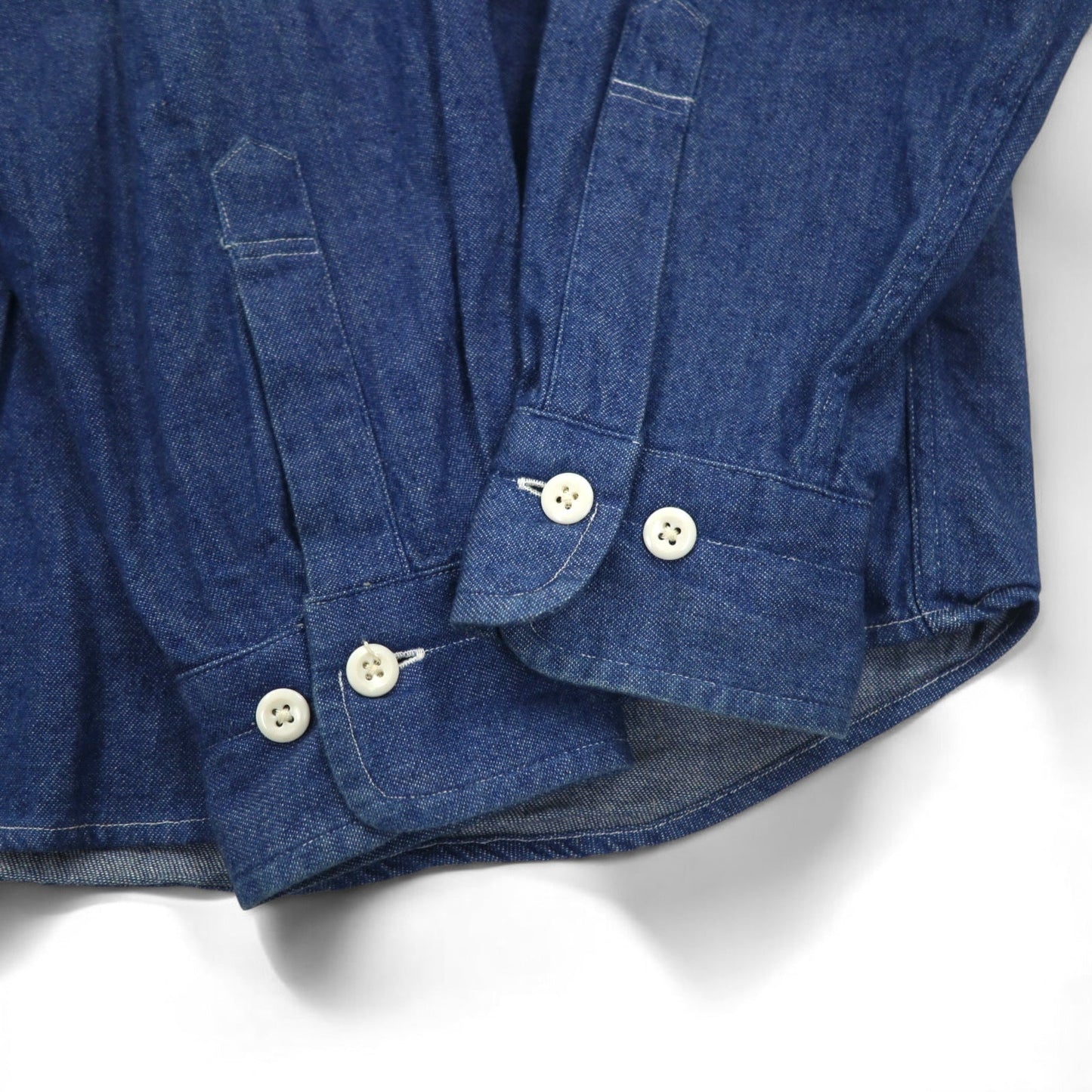 Vintage 90s Denim Shirt MINDLOOSER 襟レザー 切替 ワーク デニムシャツ L インディゴ ブルー コットン