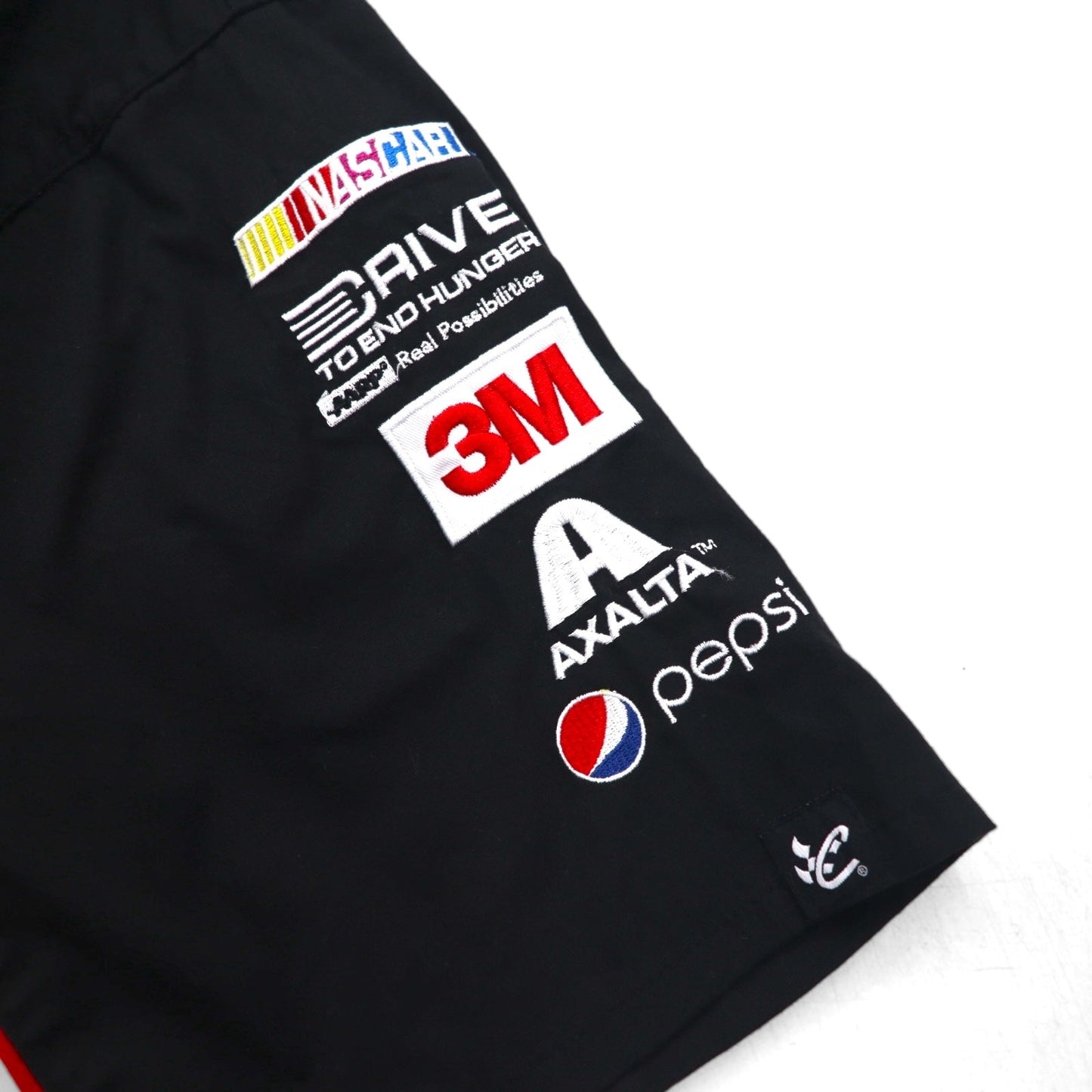 CHASE AUTHENTICS 半袖 レーシングシャツ XL ブラック コットン NASCAR スナップボタン
