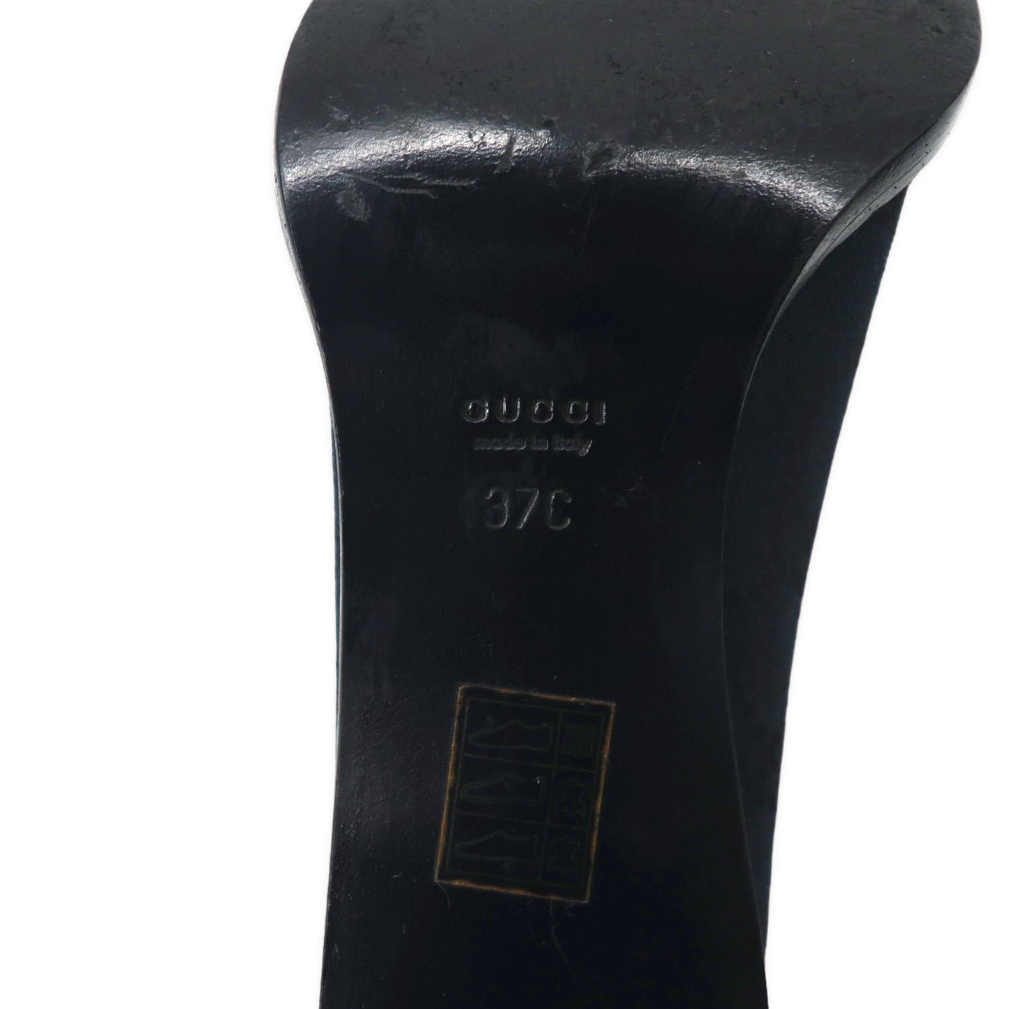 GUCCI チャンキーヒール パンプス 23.5cm ブラック 総柄 GGキャンバス 100 1118 イタリア製
