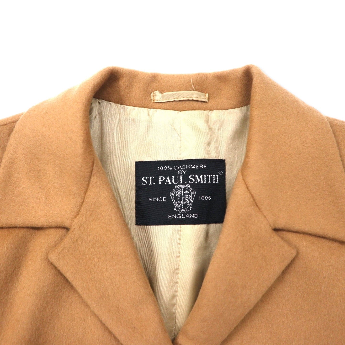 ST. PAUL SMITH カシミア ステンカラーコート L ベージュ ウール