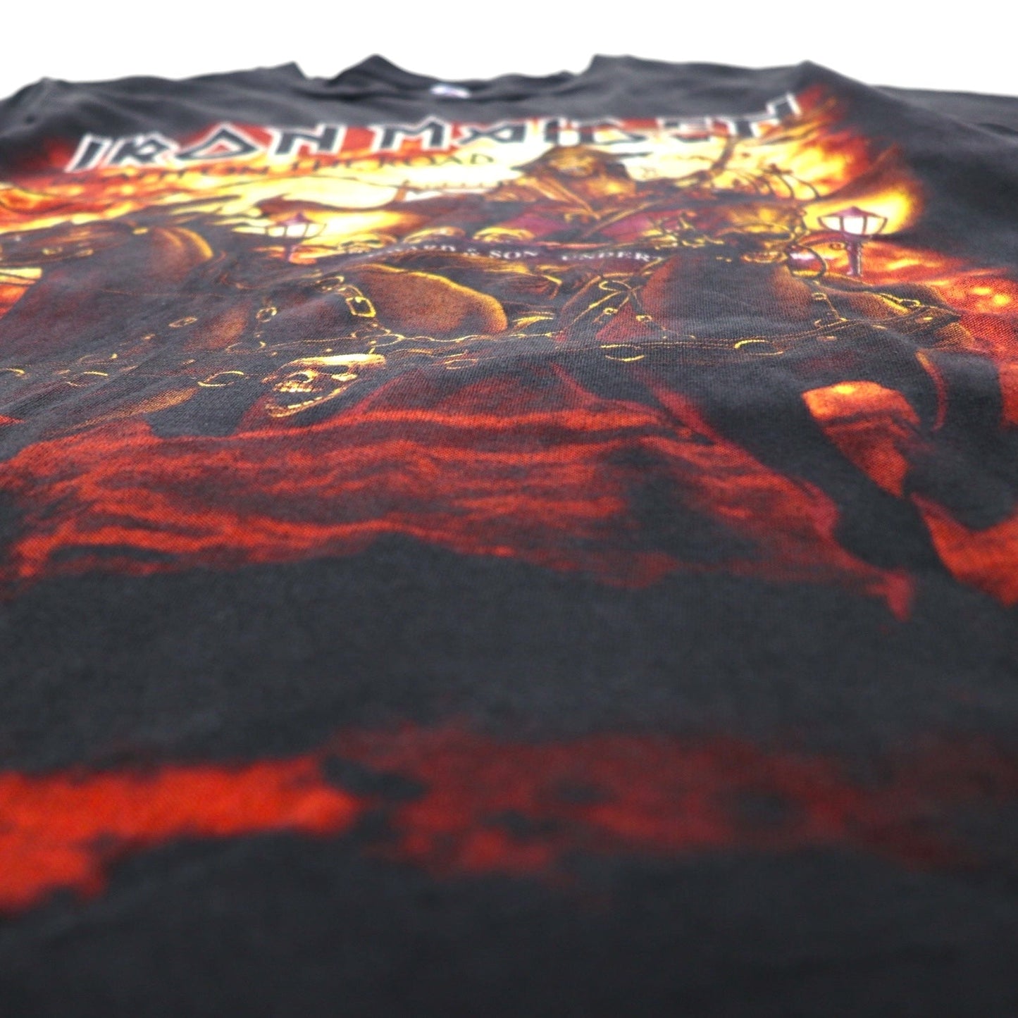 IRON MAIDEN アイアンメイデン ロック バンド Tシャツ M ブラック DEATH ON THE ROAD 両面プリント AAAボディ メキシコ製