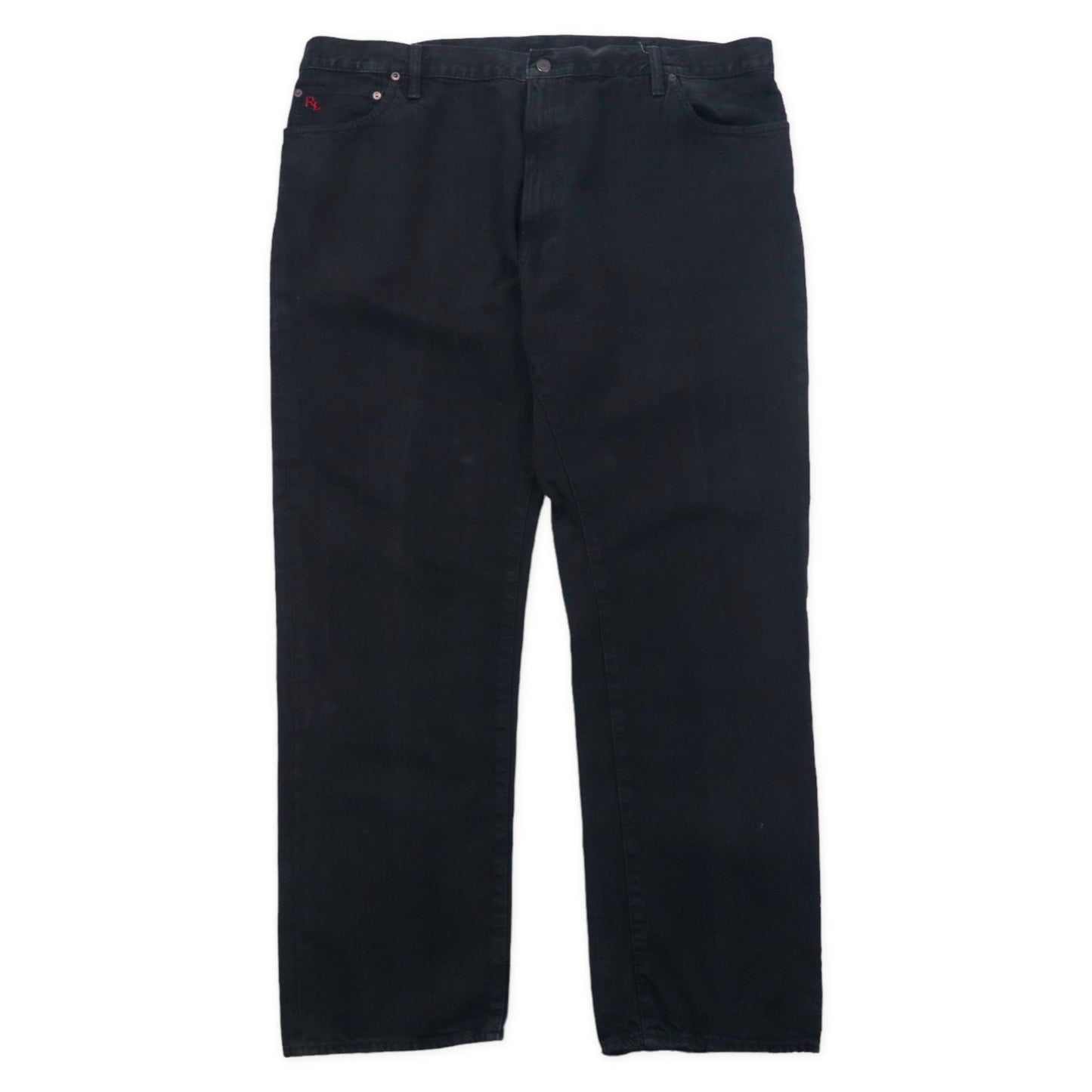 Polo by Ralph Lauren ブラック デニムパンツ 44B ジッパーフライ ビッグサイズ メキシコ製