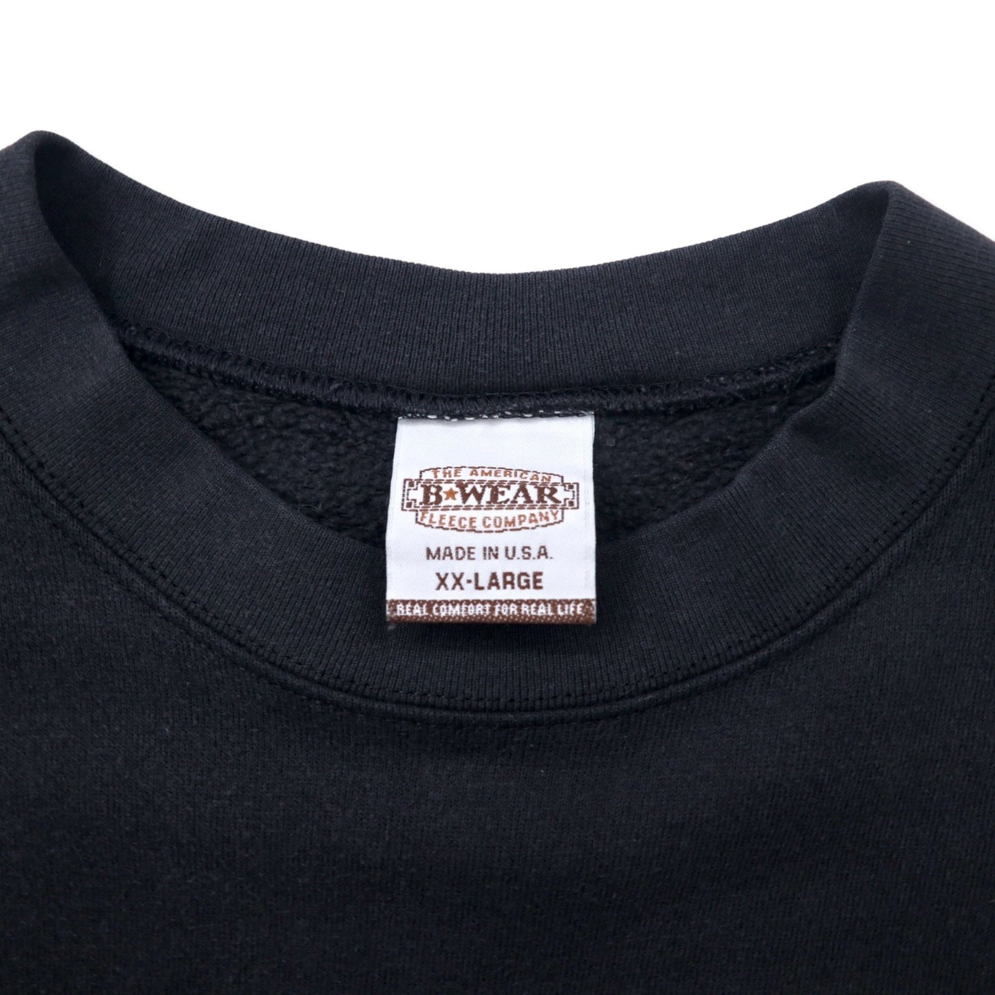 B WEAR USA製 90年代 カレッジ刺繍 スウェット XXL ブラック コットン OHIO STATE BUCKEYES ビッグサイズ