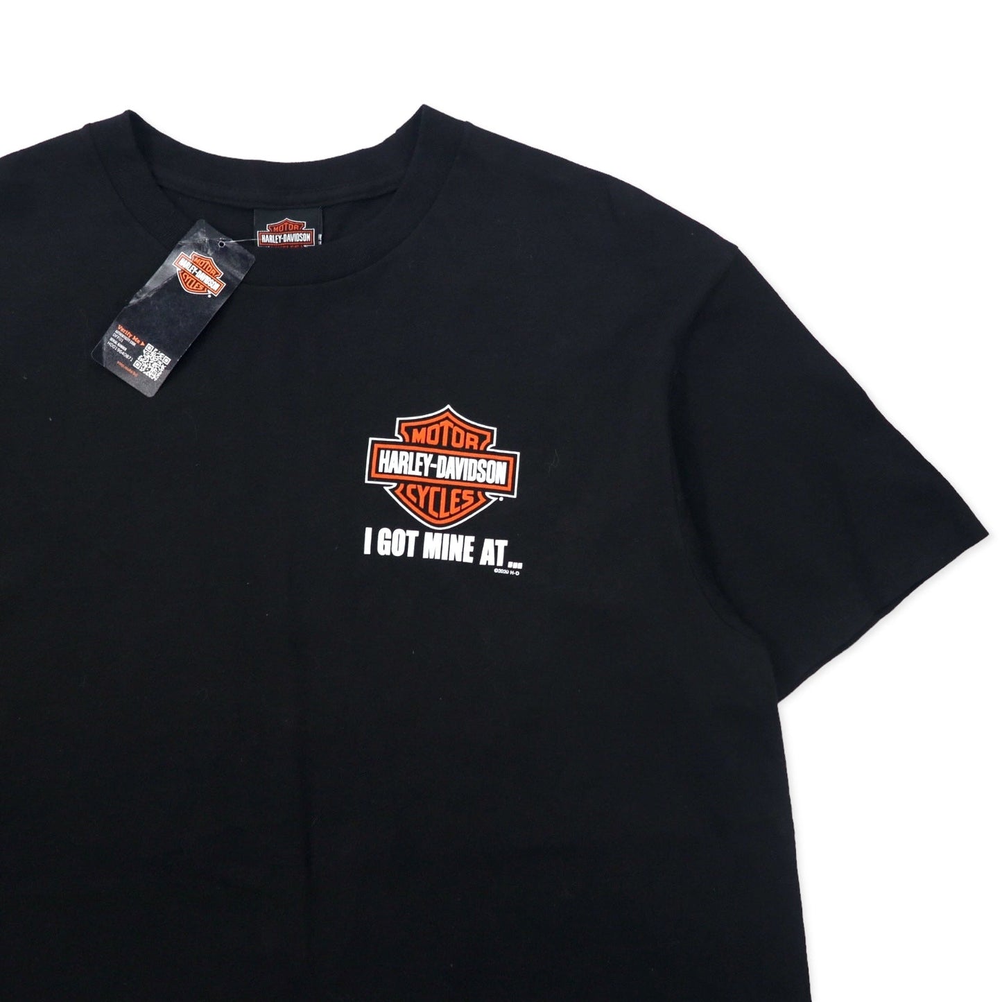 HARLEY DAVIDSON ロゴプリント Tシャツ L ブラック コットン MACON GEORGIA ニカラグア製 未使用品