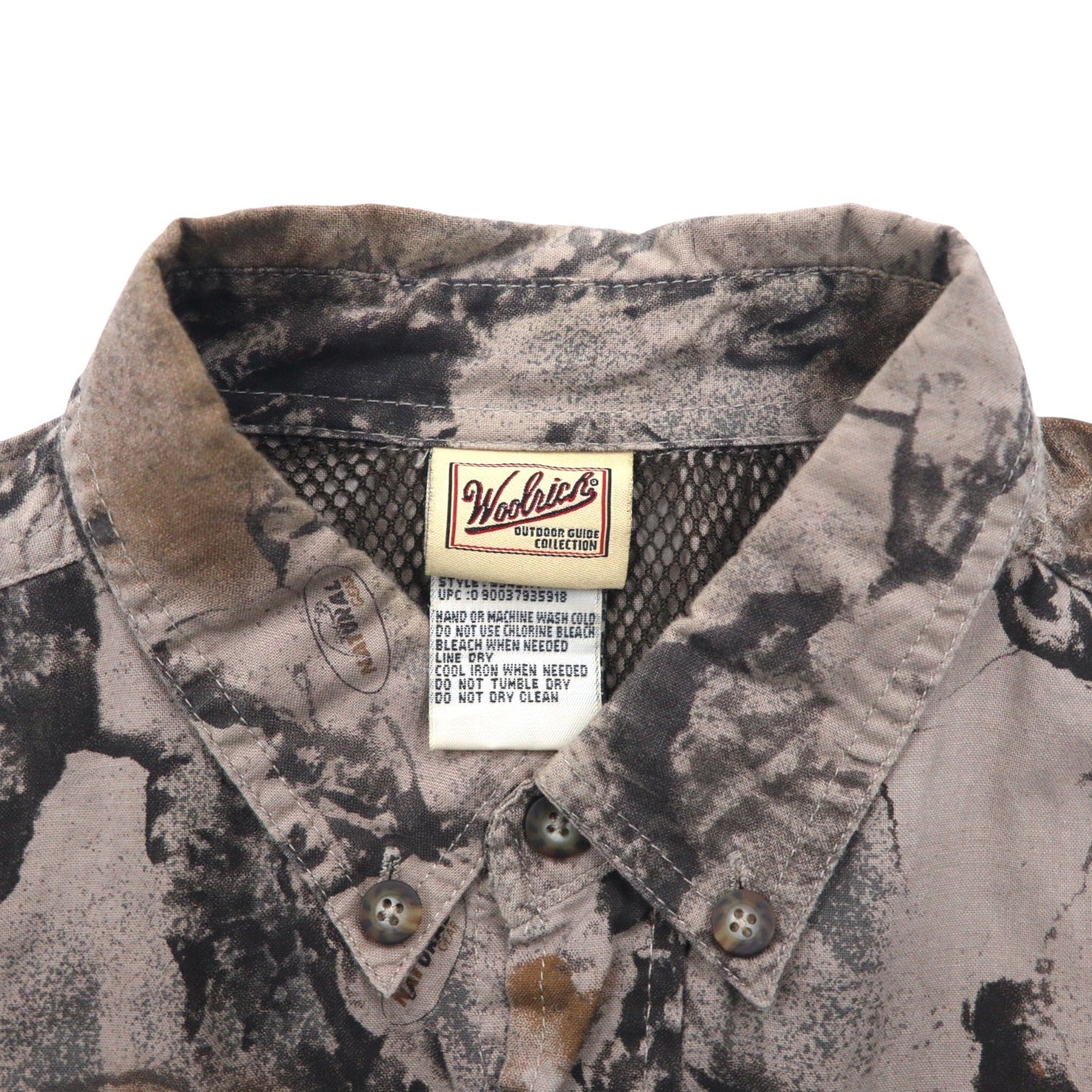 Woolrich 90年代 リアルツリーカモ ボタンダウン ワークシャツ L グレー コットン