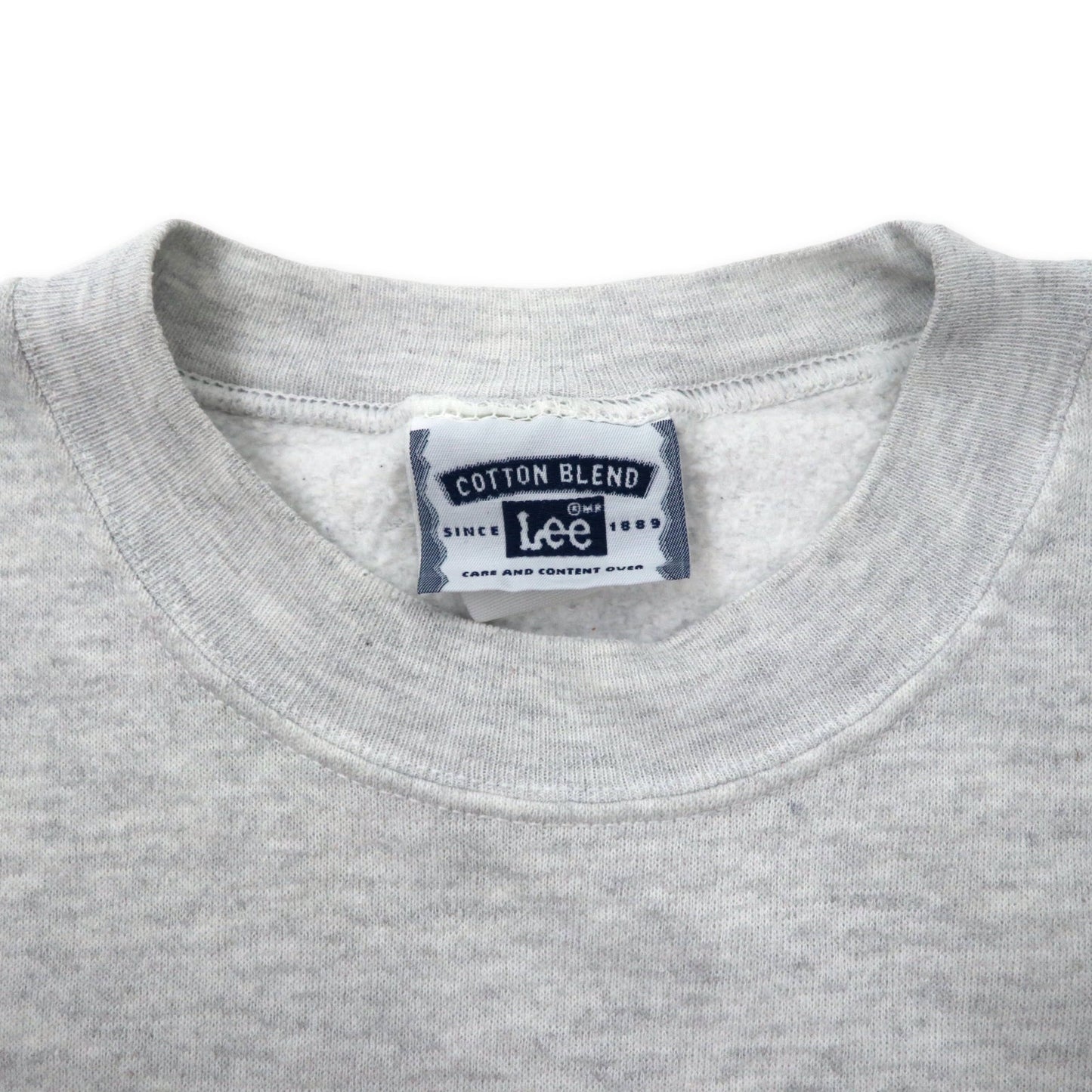 Lee 90年代 カレッジ プリントスウェット L グレー コットン 裏起毛 BOSTON