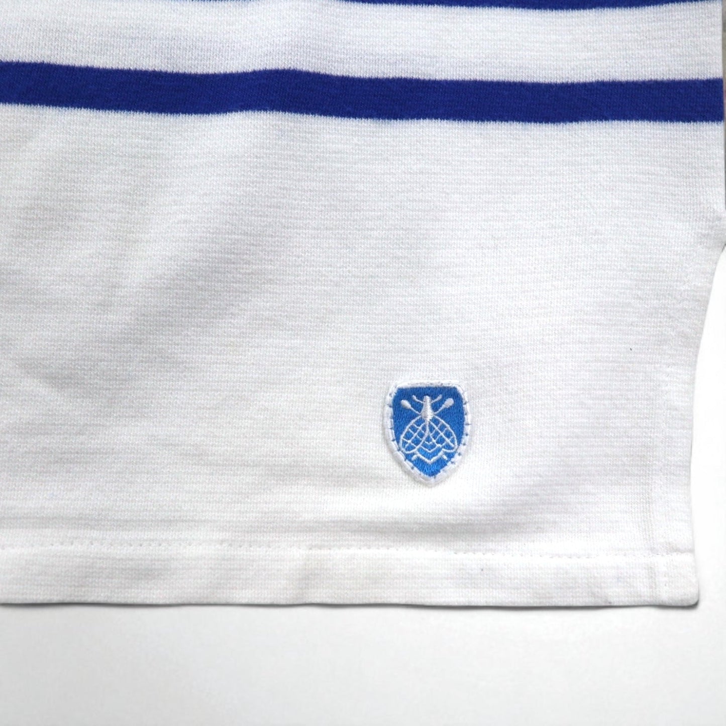 ORCIVAL ビッグ コットンロード フレンチバスクシャツ 2XL ホワイト ブルー ボートネック フランス製