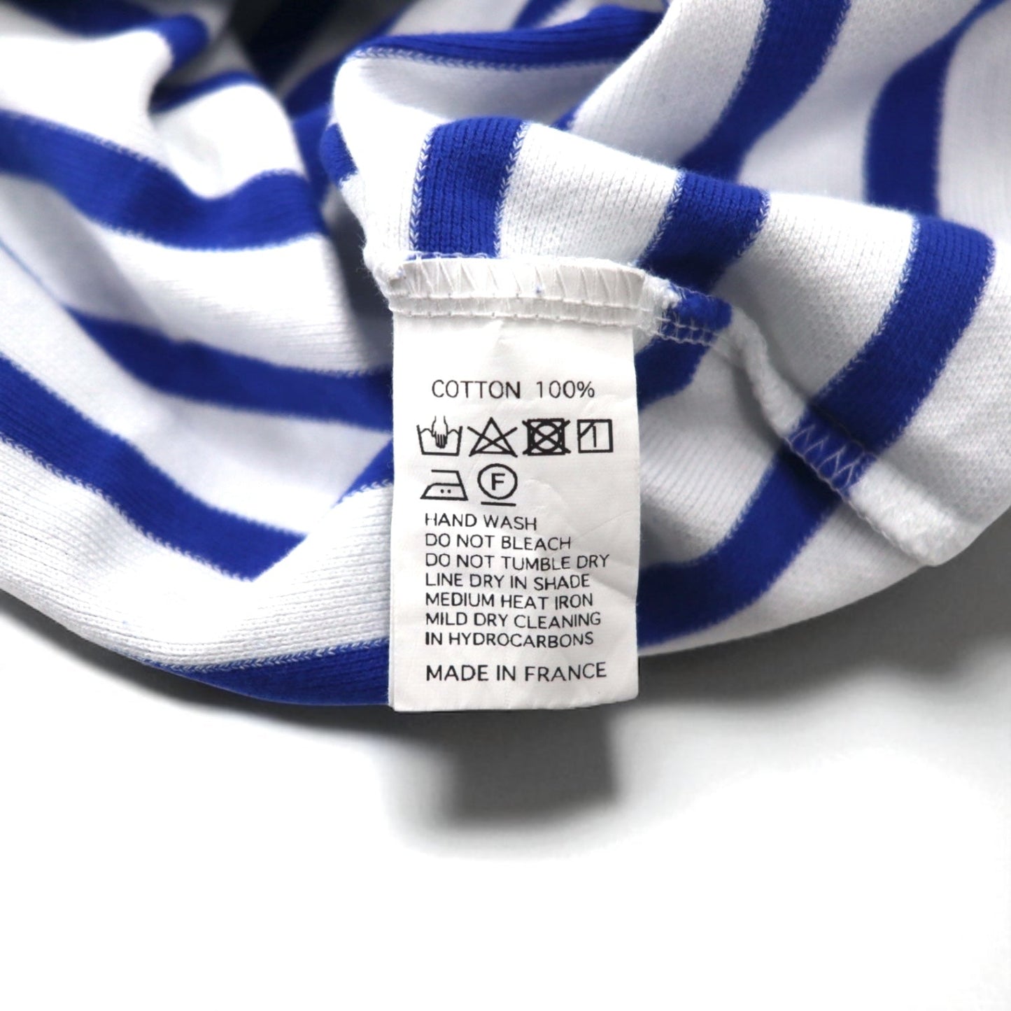 ORCIVAL ビッグ コットンロード フレンチバスクシャツ 2XL ホワイト ブルー ボートネック フランス製