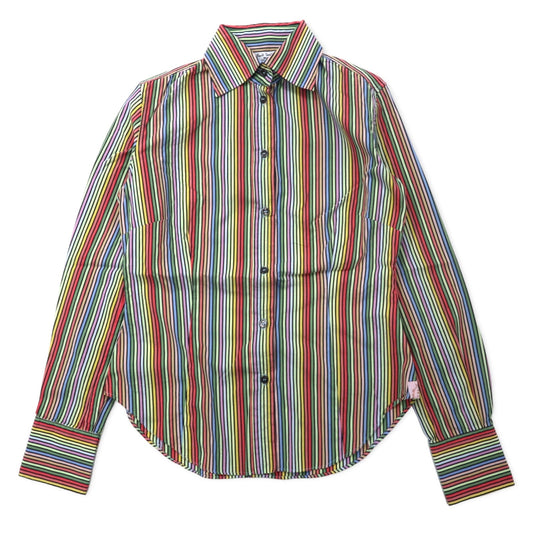 Paul Smith BLUE イタリア製 ドレスシャツ 40 マルチカラー ストライプ コットン