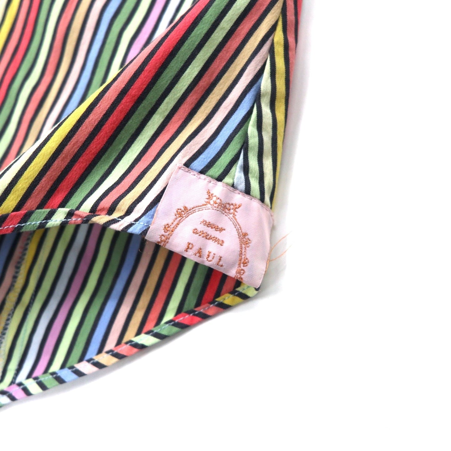 Paul Smith BLUE イタリア製 ドレスシャツ 40 マルチカラー ストライプ コットン