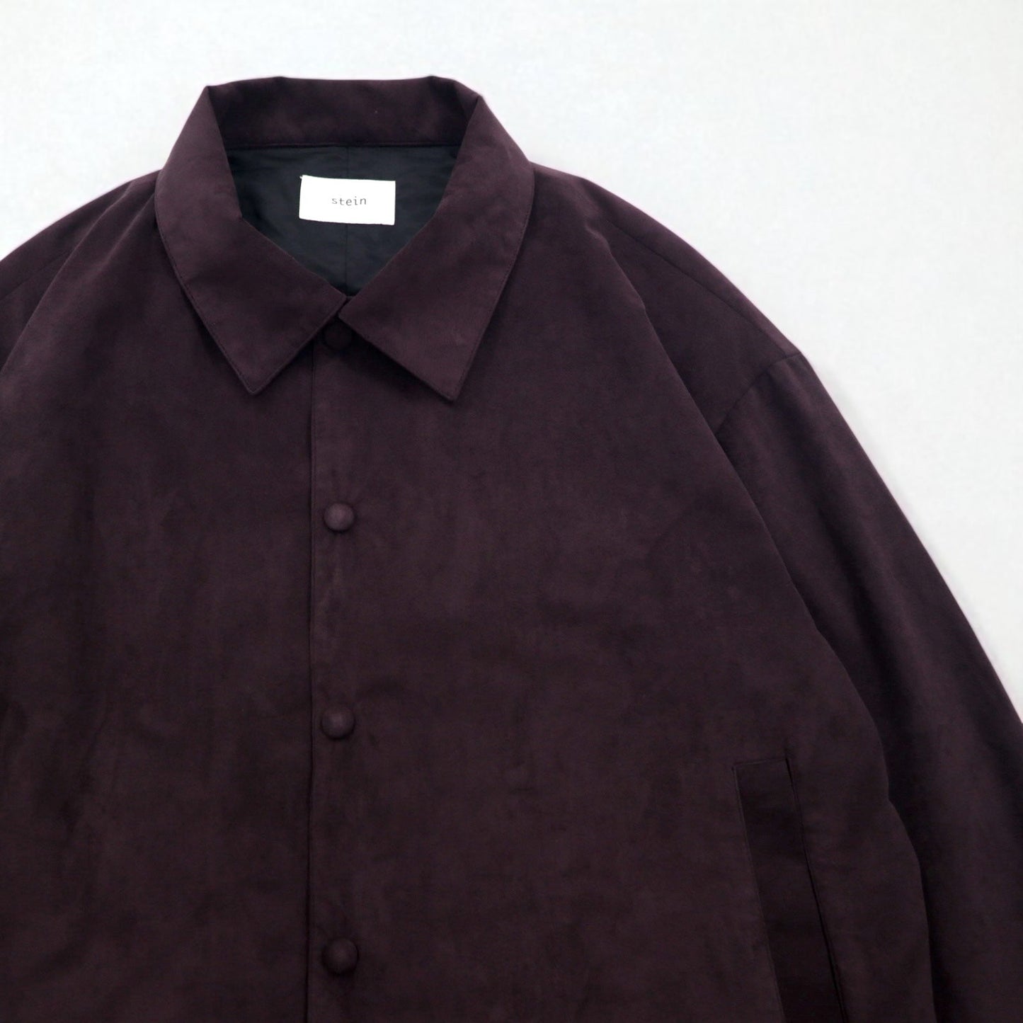 stein フェイクスエード レザー コーチジャケット Fake Suede Jacket オーバーサイズ M ブラウン ST-019 日本製