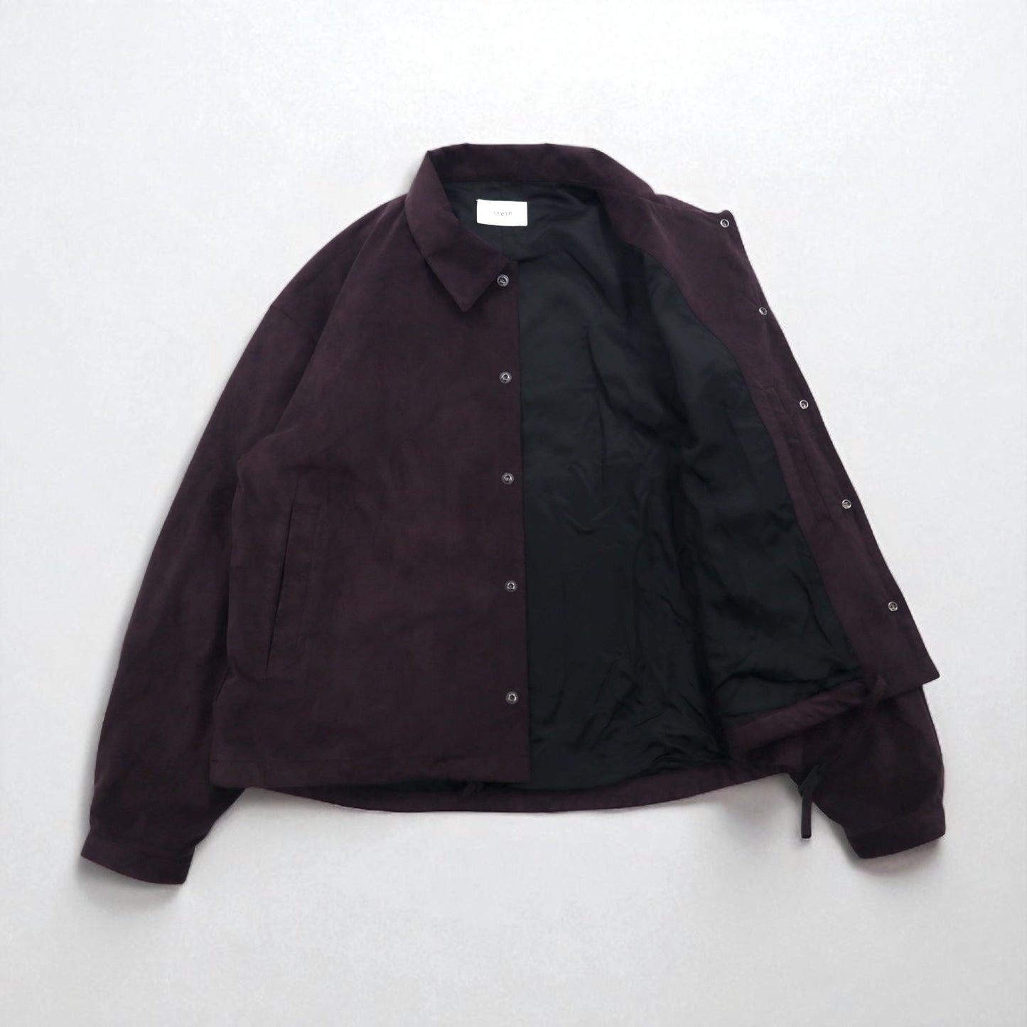stein フェイクスエード レザー コーチジャケット Fake Suede Jacket オーバーサイズ M ブラウン ST-019 日本製