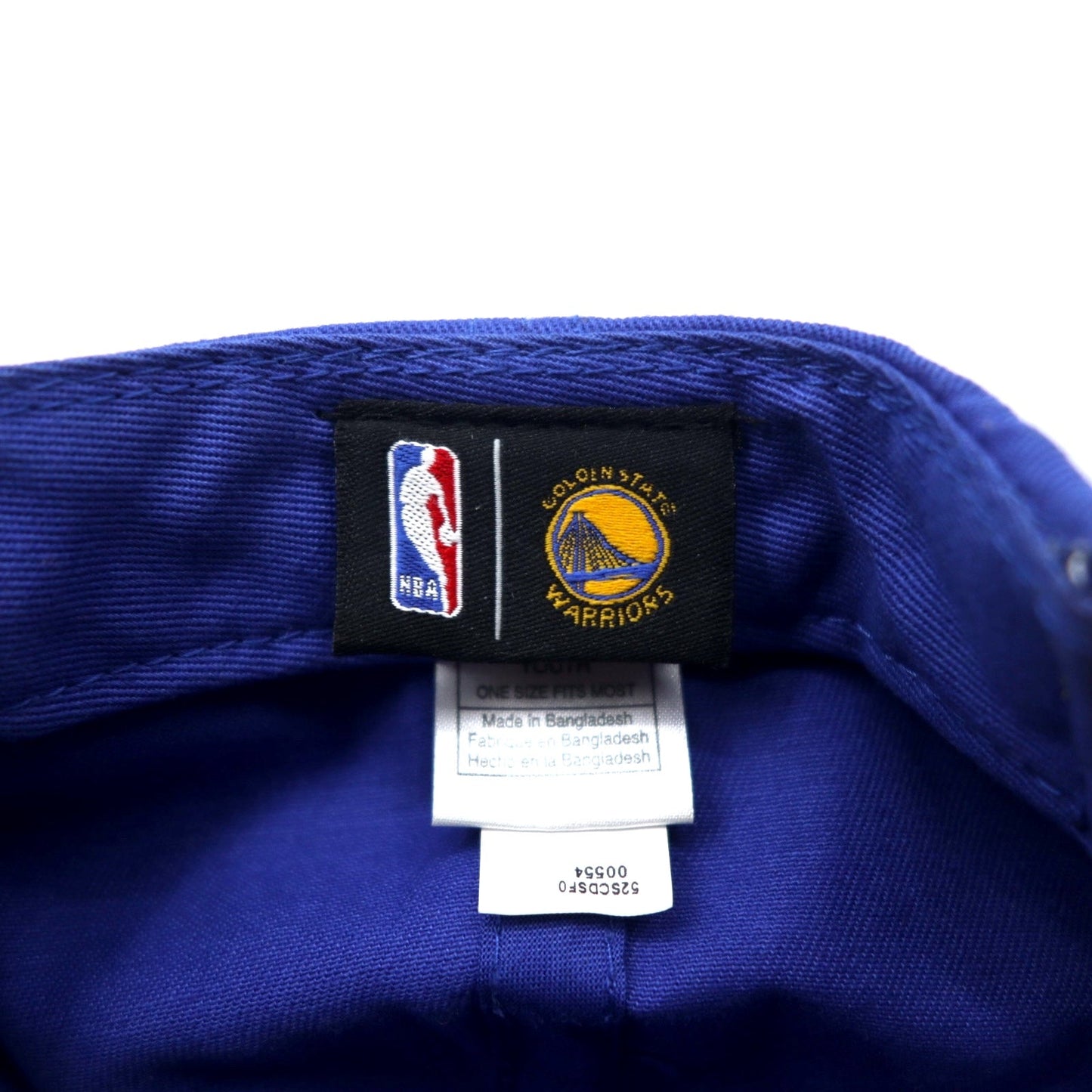 adidas ベースボールキャップ ONE ブルー コットン スナップバック NBA GOLDEN STATE WARRIORS