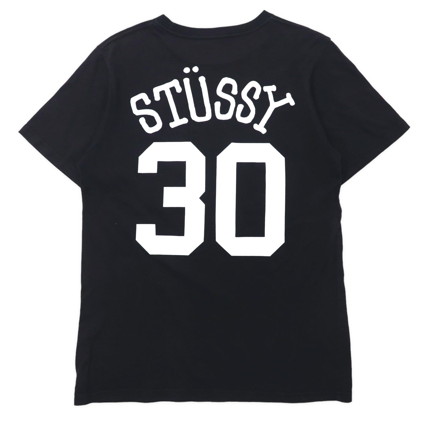 STUSSY × UNDEFEATED プリントTシャツ M ブラック コットン ナンバリング 両面プリント