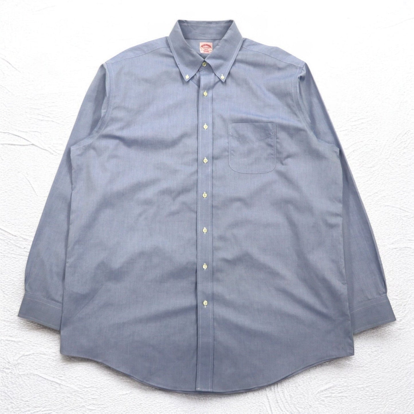 Brooks Brothers 346 ボタンダウンシャツ XL ブルー コットン REGULAR FIT NON-IRON