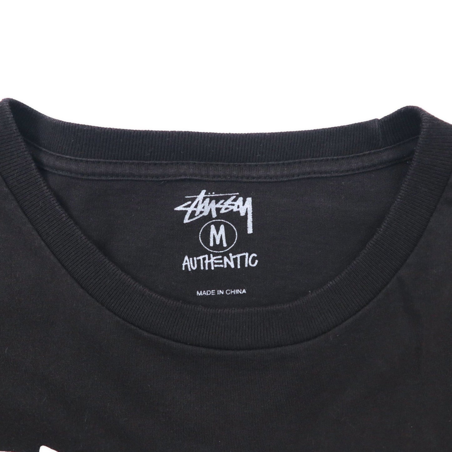 STUSSY × UNDEFEATED プリントTシャツ M ブラック コットン ナンバリング 両面プリント