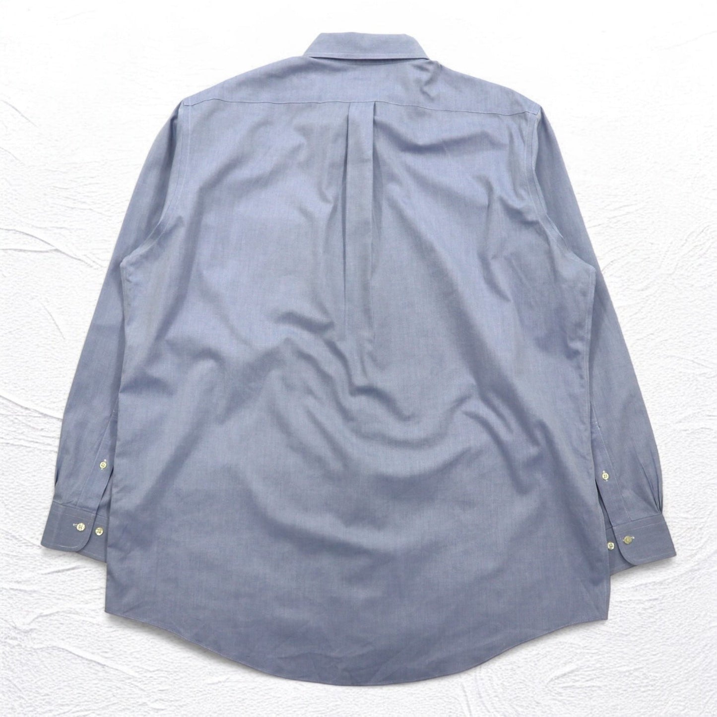 Brooks Brothers 346 ボタンダウンシャツ XL ブルー コットン REGULAR FIT NON-IRON