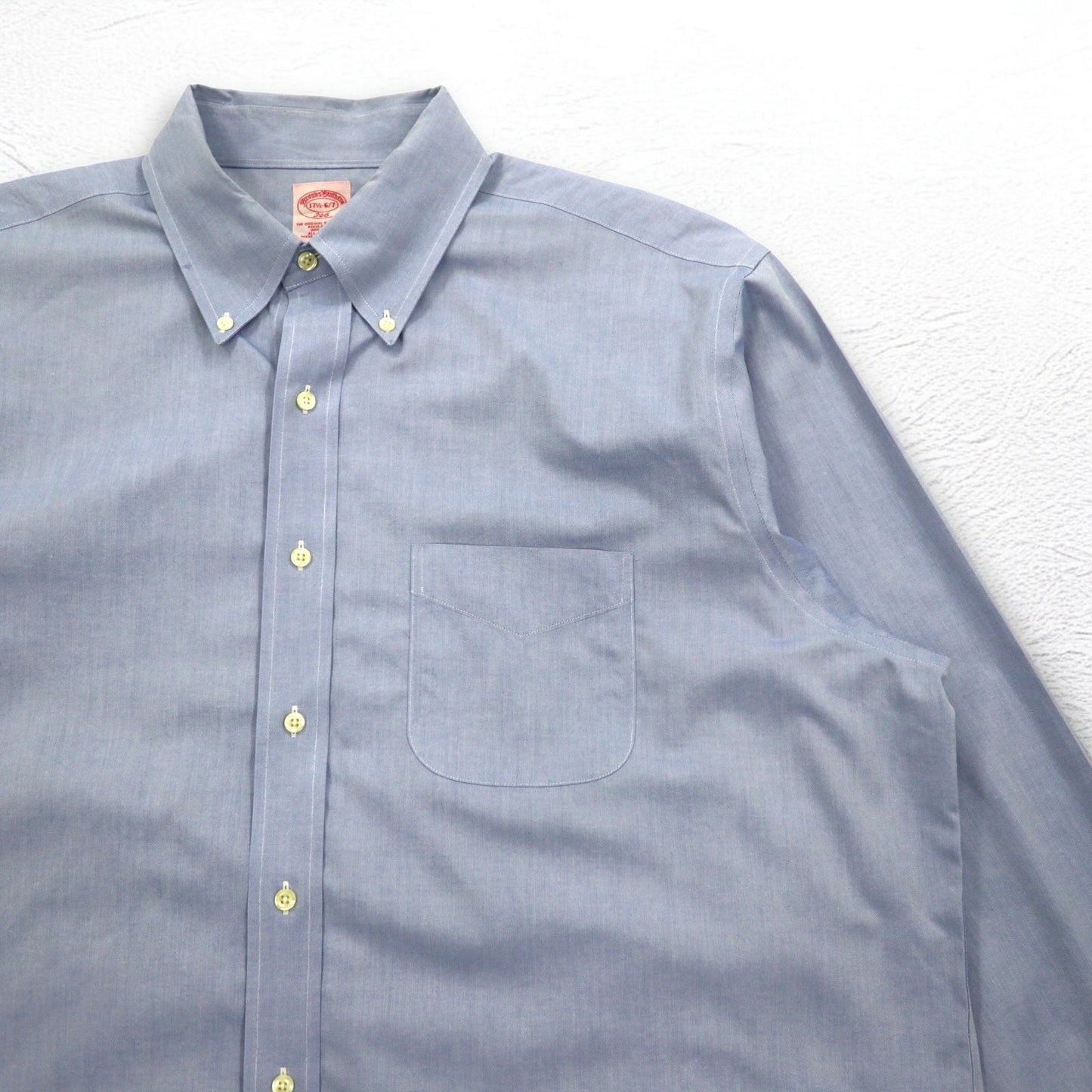 Brooks Brothers 346 ボタンダウンシャツ XL ブルー コットン REGULAR FIT NON-IRON