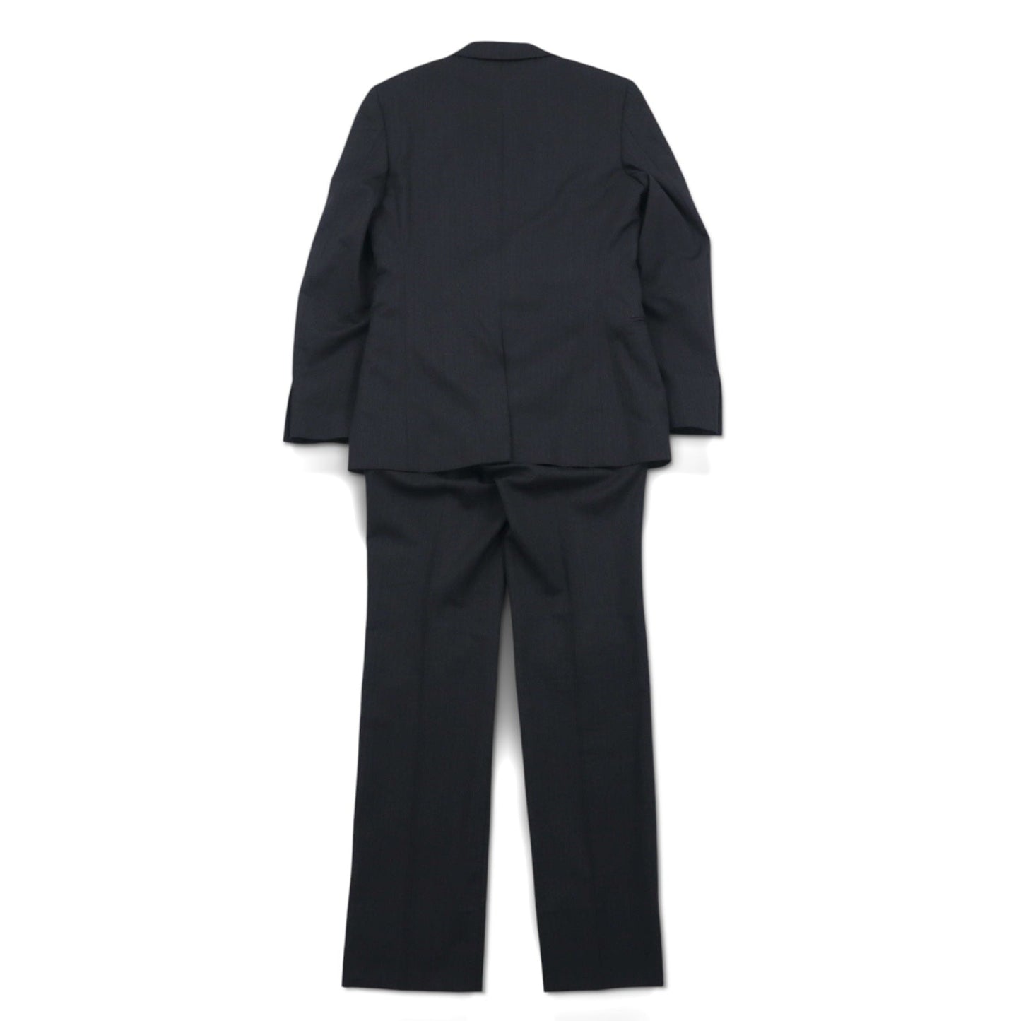 THE SUIT COMPANY 2B スーツ セットアップ M グレー ストライプ ウール ストレッチ オールシーズン