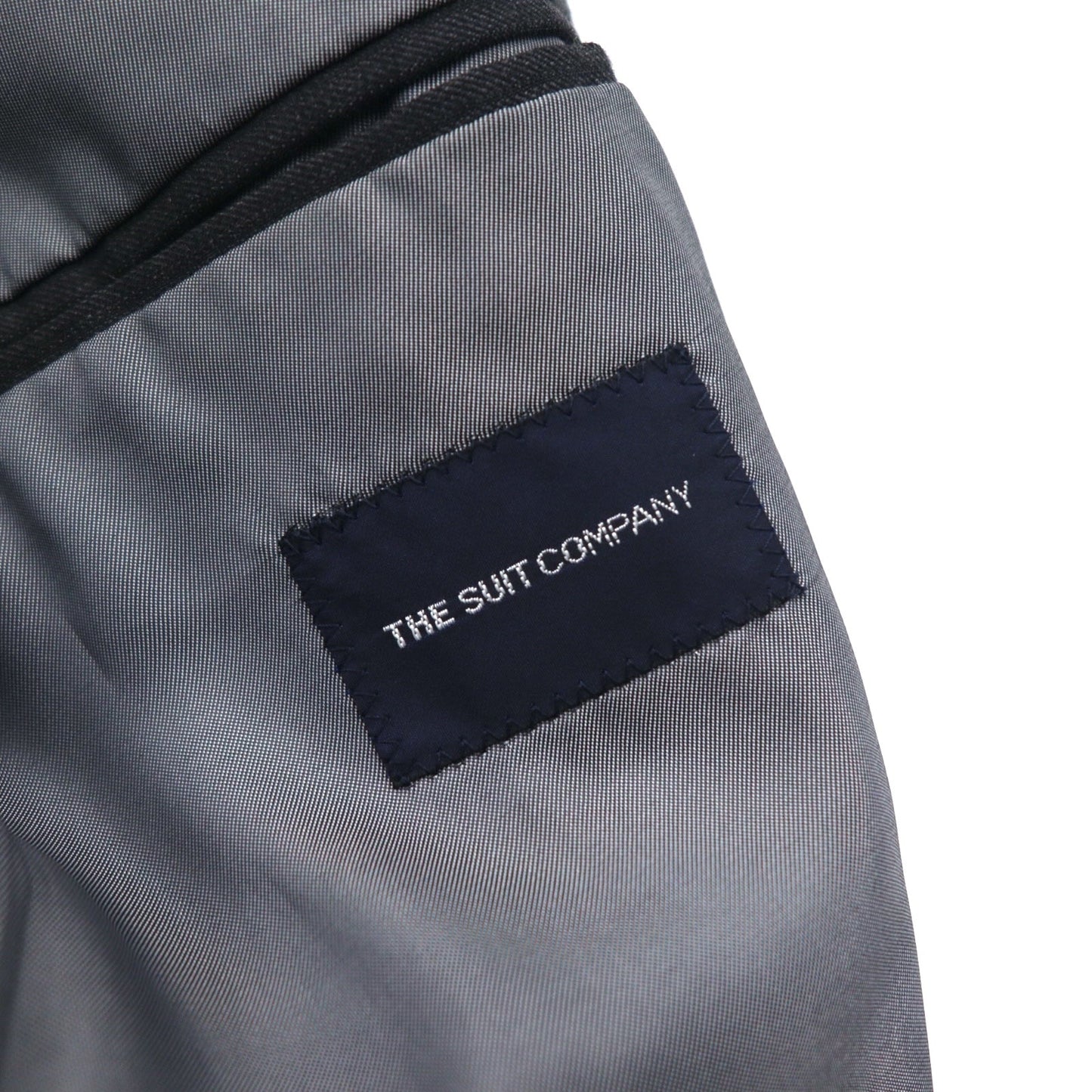 THE SUIT COMPANY 2B スーツ セットアップ M グレー ストライプ ウール ストレッチ オールシーズン