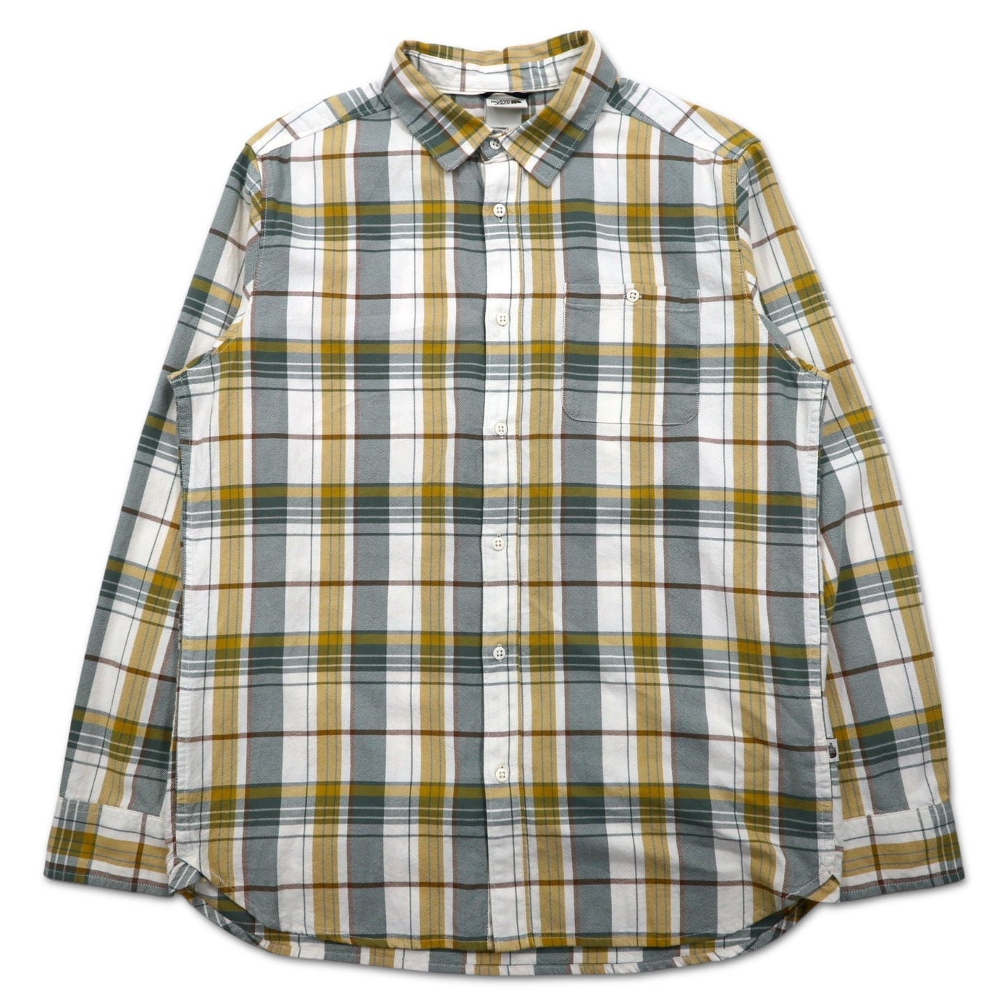 THE NORTH FACE チェックシャツ L グリーン ホワイト コットン US規格 ヘイデンパス 2.0 シャツ NF0A55U8