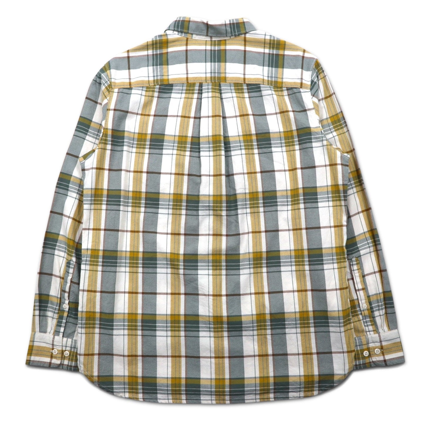 THE NORTH FACE チェックシャツ L グリーン ホワイト コットン US規格 ヘイデンパス 2.0 シャツ NF0A55U8