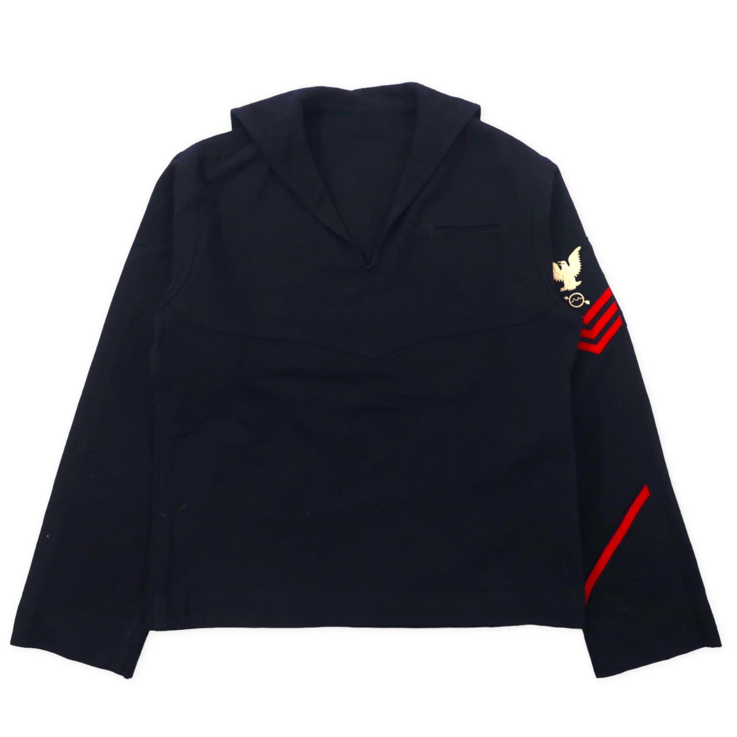 US NAVY 40年代 NAVAL CLOTHING DEPOT セーラーシャツ 88 ネイビー ウール ミリタリー MAN'S BLUE UNDRESS